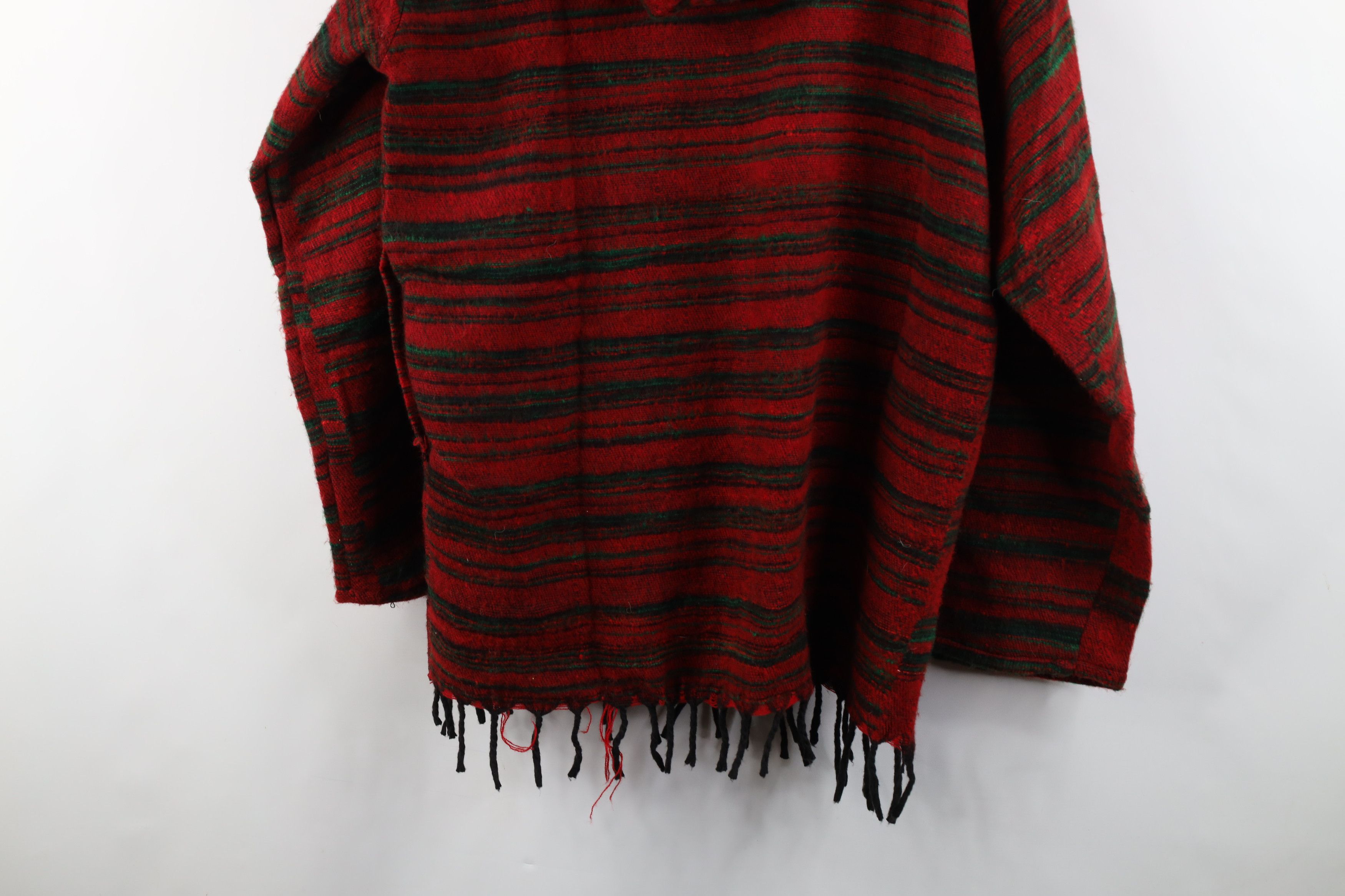 Vintage Vintage 90s Streetwear Fringed Button Hoodie Sweatshirt Size US XL / EU 56 / 4 - 12 Thumbnail