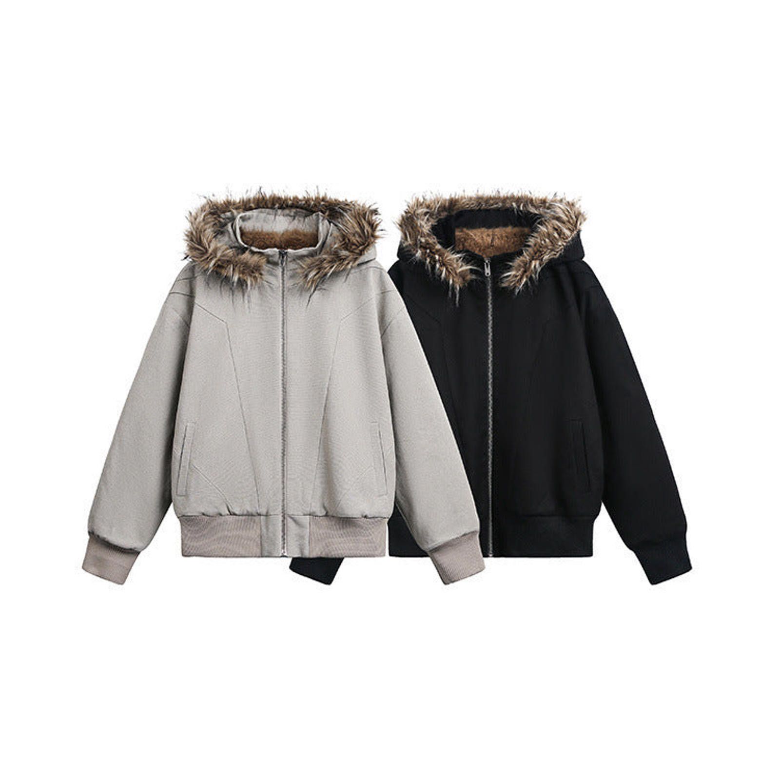 Japanese Brand Beige Men's Parka Jacket with Faux Fur Hood Size US M / EU 48-50 / 2 - 5 Thumbnail