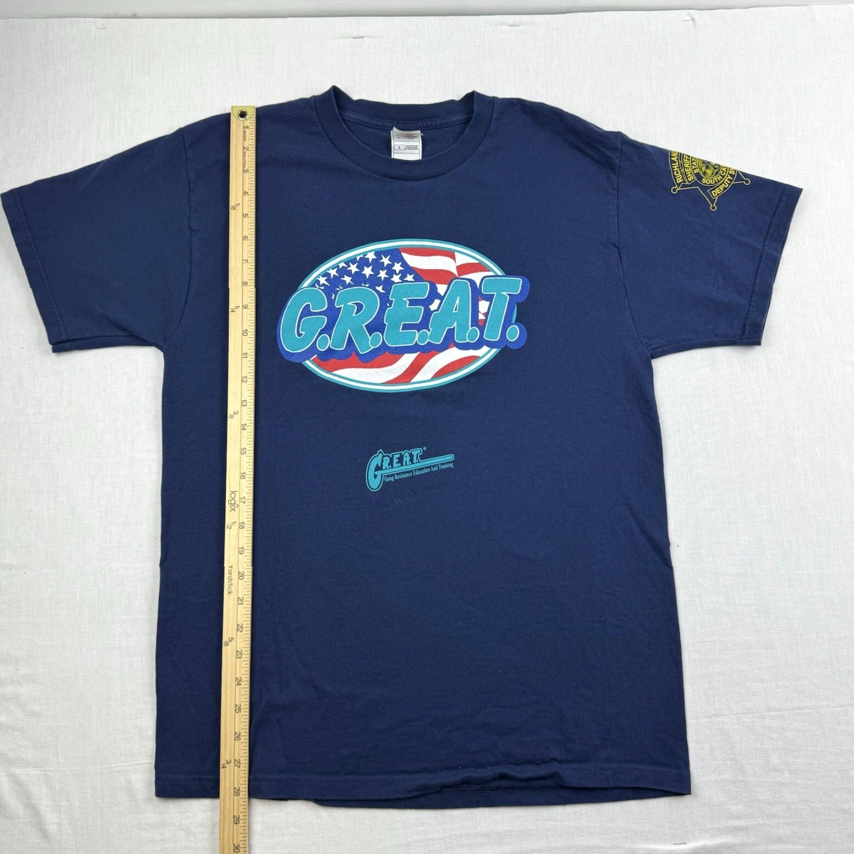 Fruit Of The Loom VINTAGE Great Shirt Men L Blue USA Y2K Gang Resistance Police Training Nike Size US L / EU 52-54 / 3 - 5 Thumbnail