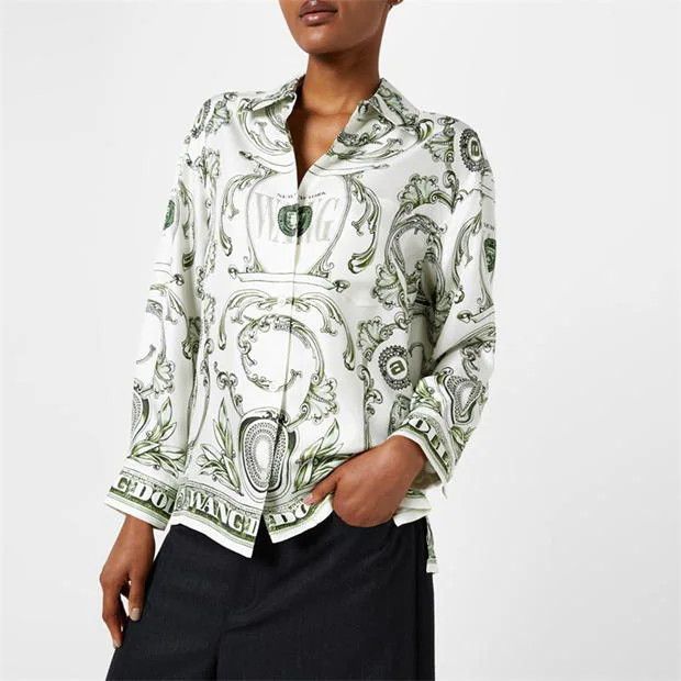 Alexander Wang o1g2r1mq0824 Shirts in Ivory & Green Size S / US 4 / IT 40 - 3 Thumbnail