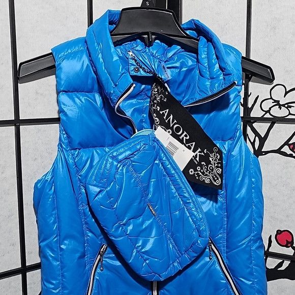 Other Anorak Blue Puffer Vest Size Medium NWT Size M / US 6-8 / IT 42-44 - 3 Thumbnail