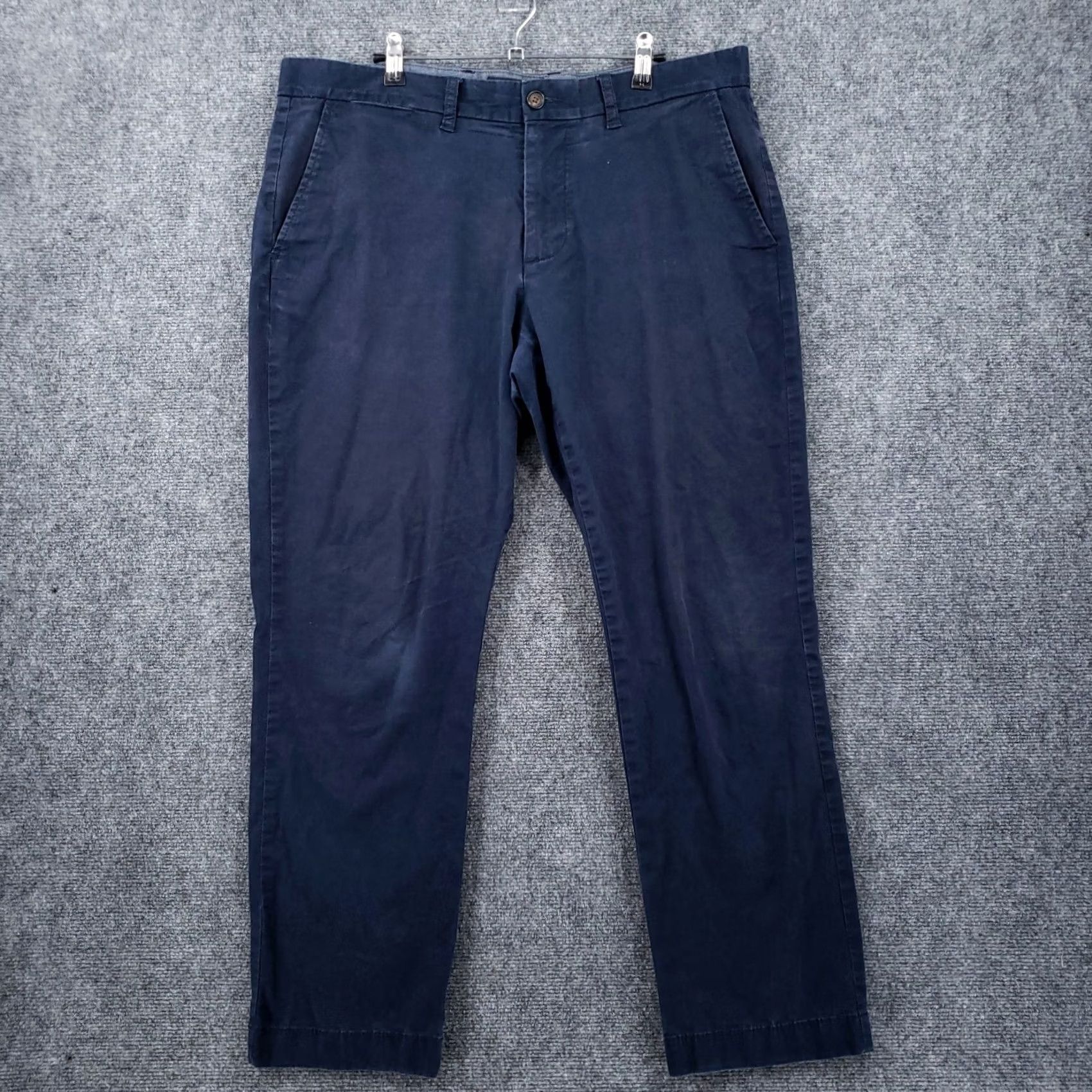 Tommy Hilfiger Tommy Hilfiger Pants Mens 36x30 Blue Chino Mid-Rise Straight Tailored Fit Casual Size US 36 / EU 52 - 2 Thumbnail