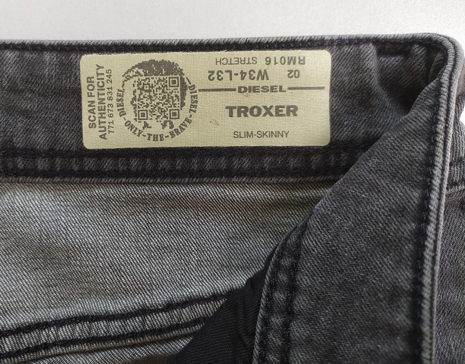 Diesel Diesel TROXER - RM016 Men's Jean T 9984 Size US 34 / EU 50 - 6 Thumbnail