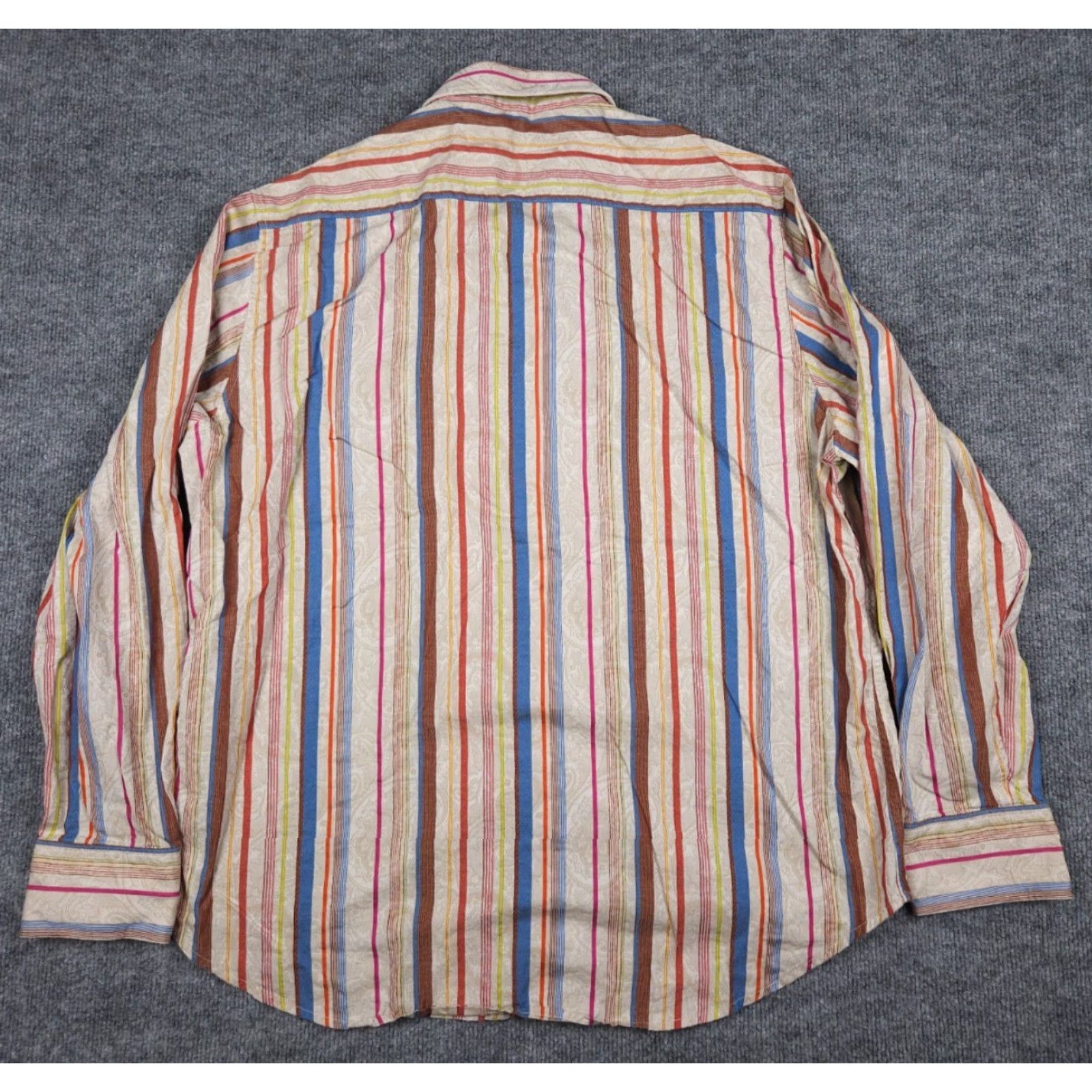 Robert Graham Robert Graham Shirt Men 2XL Classic Button-Up Striped Multi Paisley Print EXCLUSIVE Size US XXL / EU 58 / 5 - 4 Thumbnail