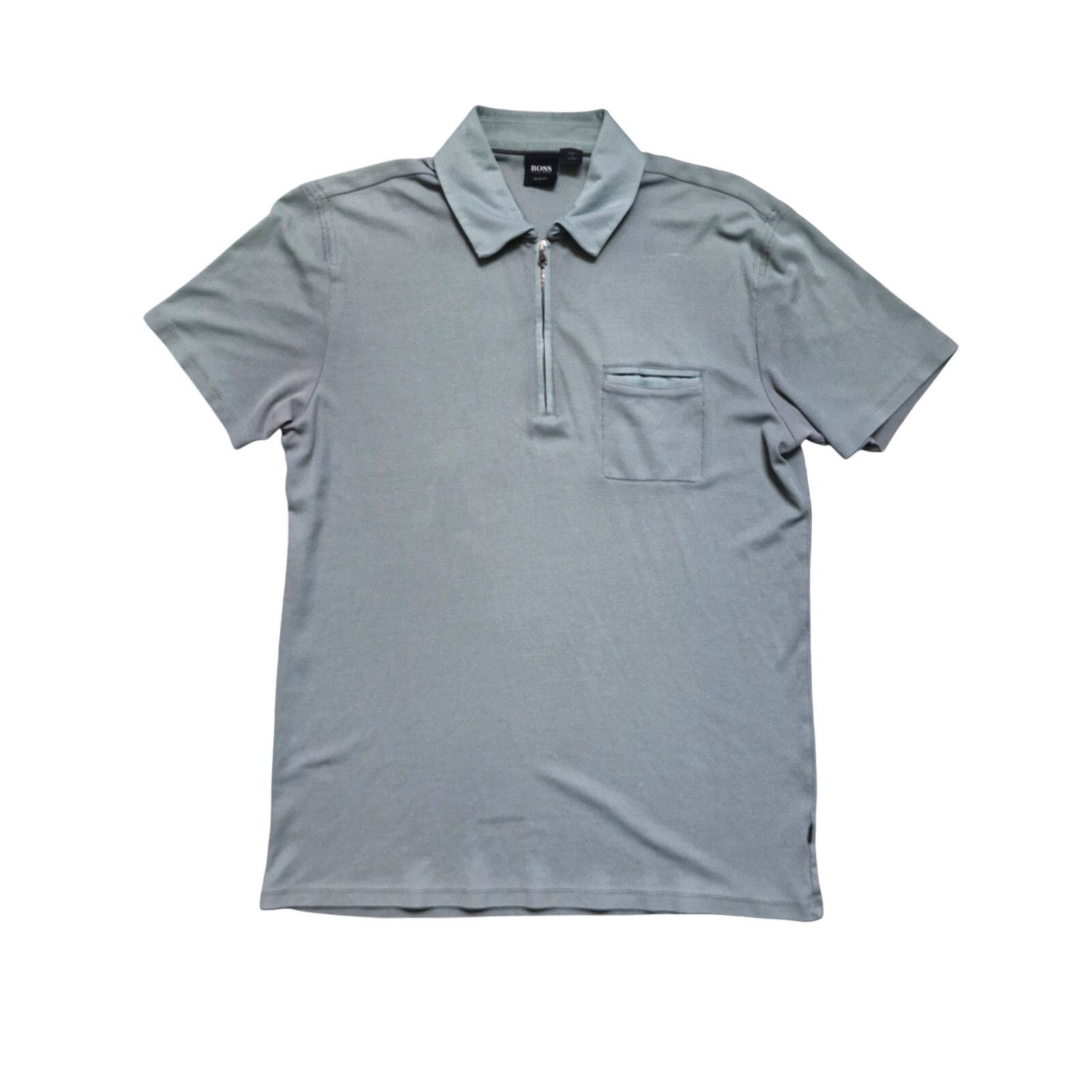 Hugo Boss Hugo Boss Quarter-Zip Polo Shirt Men’s L Olive Slim Fit Size US L / EU 52-54 / 3 - 1 Thumbnail