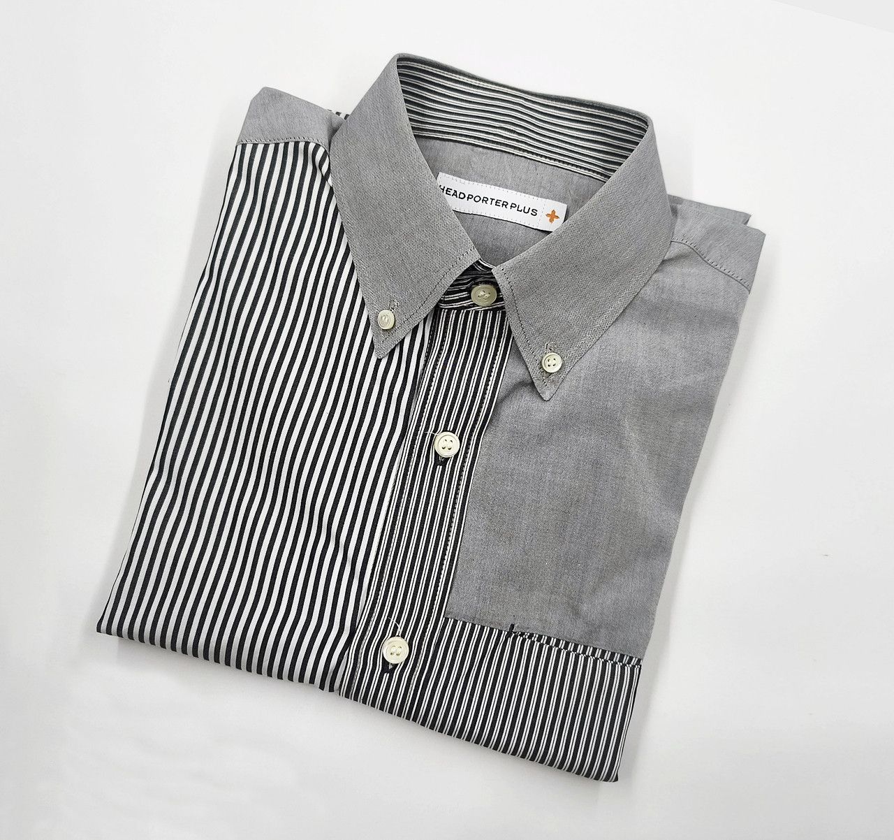 Head Porter HEAD PORTER PLUS asymmetrical stripe long sleeve shirt Size US M / EU 48-50 / 2 - 1 Thumbnail