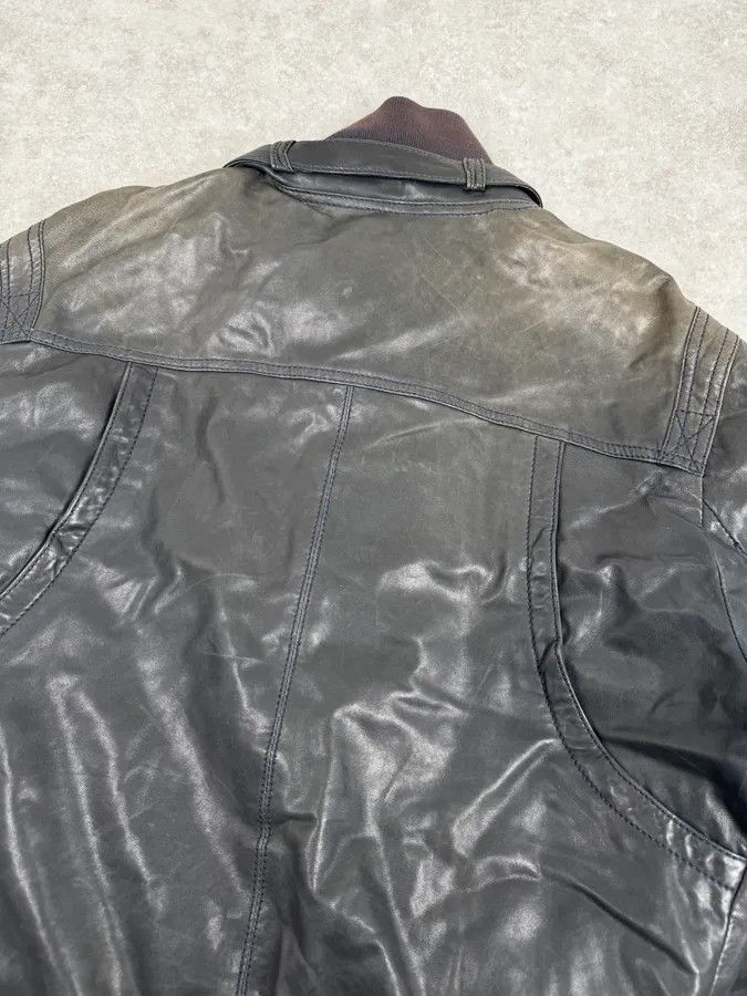 Dolce & Gabbana 2000s Dolce & Gabbana Black Leather Buttoned Jacket Size US L / EU 52-54 / 3 - 8 Thumbnail