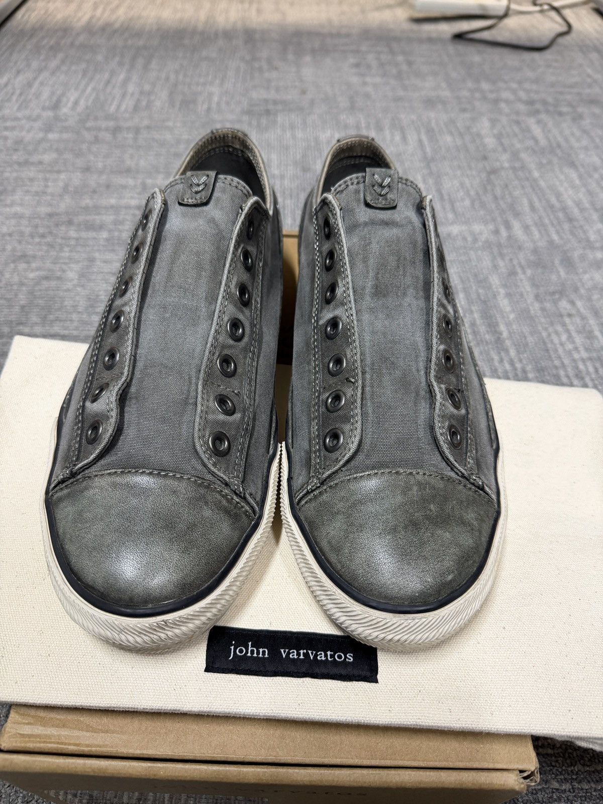 John Varvatos John Varvatos Vulc Laceless Low Top Sneakers Size US 11 / EU 44 - 3 Thumbnail