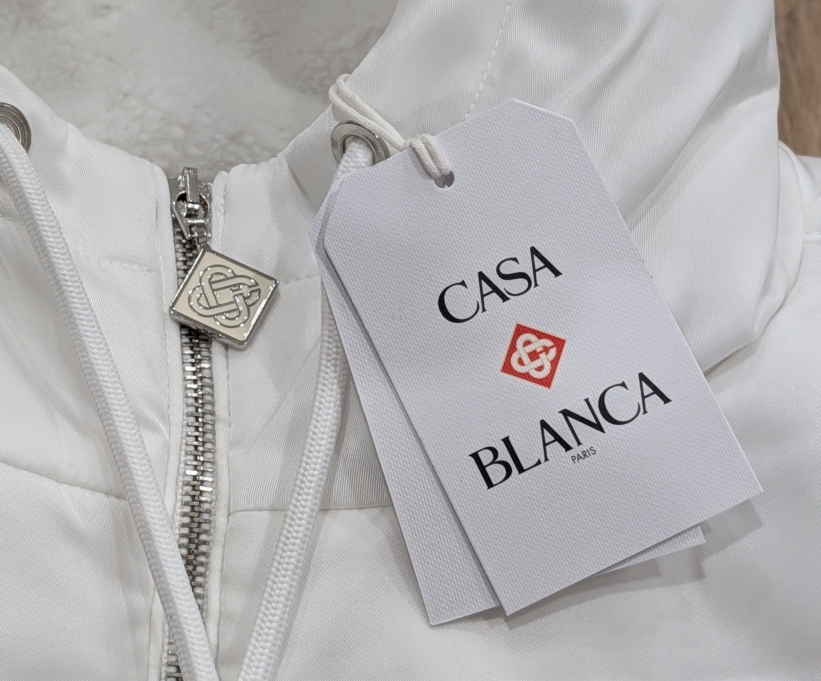 Casablanca Casablanca "Ski Print" Fleece Zip Up Hoodie White/Blue XL Size US XL / EU 56 / 4 - 8 Thumbnail