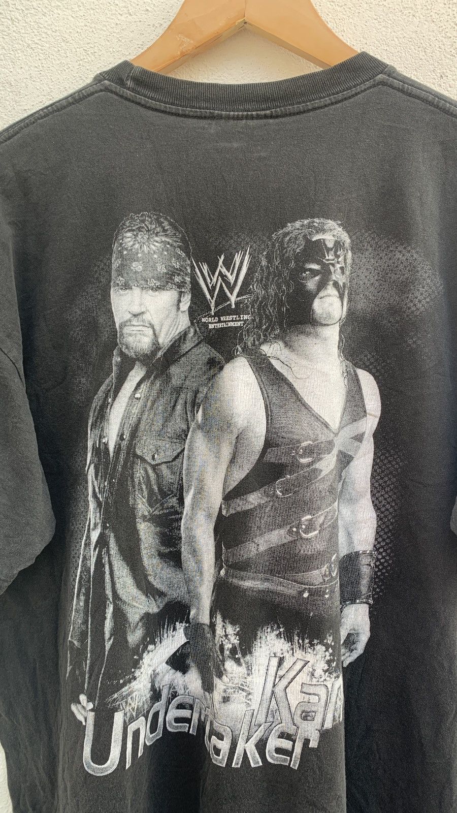 WWE Vintage WWE Kane and Undertaker Sun Faded T Shirt Size US XL / EU 56 / 4 - 7 Thumbnail