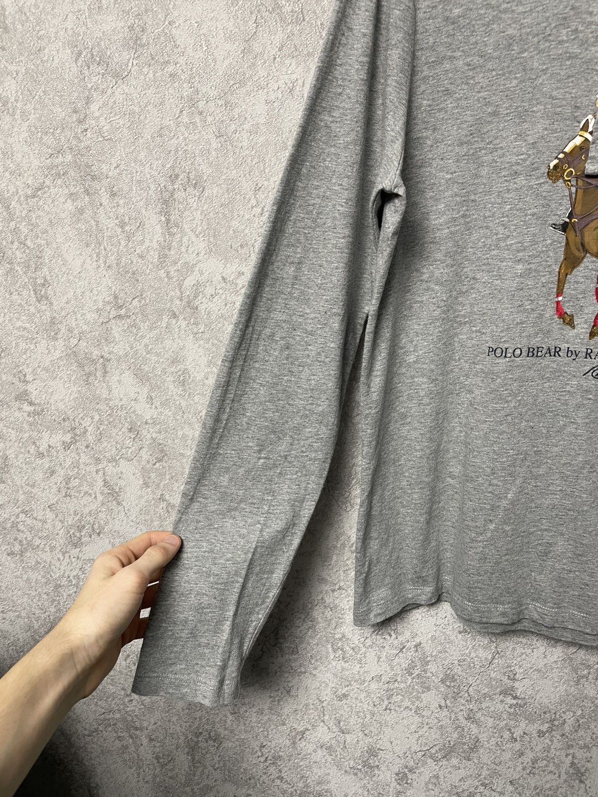 Polo Ralph Lauren Polo Ralph Lauren Polo Bear Logo Hoodie Long Sleeve Tee Grey Size US XS / EU 42 / 0 - 4 Thumbnail