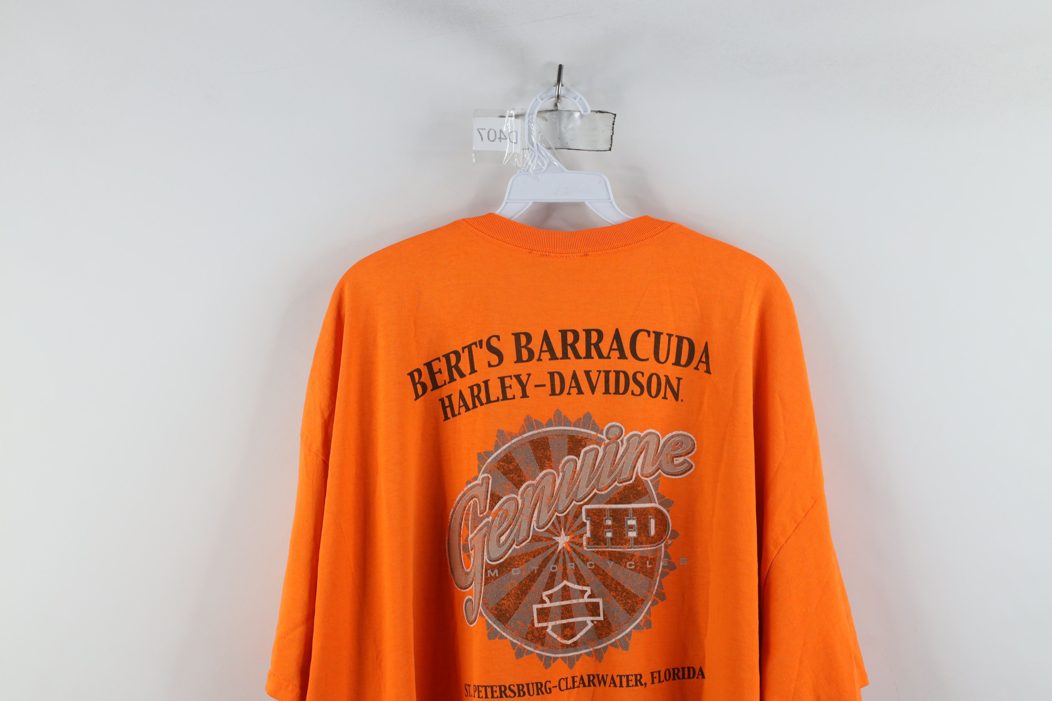 Harley Davidson × Vintage Y2K Harley Davidson Spell Out Pocket Short Sleeve T-Shirt Size US XXL / EU 58 / 5 - 13 Thumbnail