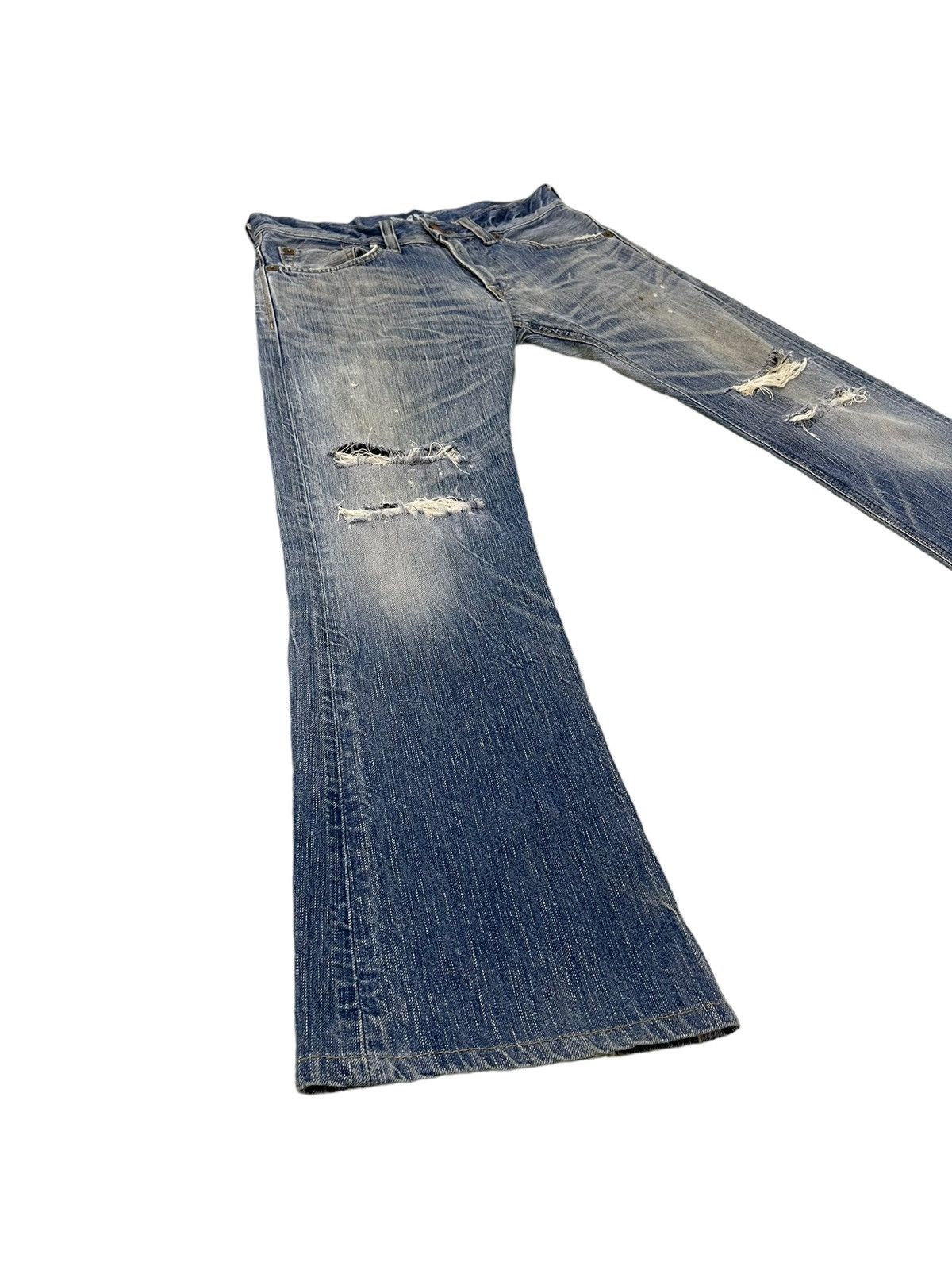 Edwin Flare Jeans Edwin Japan Faded Distress Boot Cut 8🟦0 Size US 30 / EU 46 - 1 Thumbnail