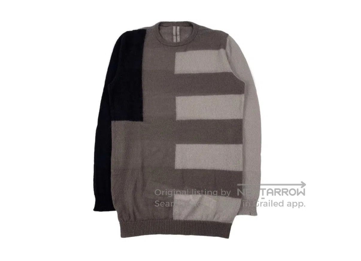 Rick Owens Beige Color Block Pattern Sweater Size M. Size US M / EU 48-50 / 2 - 1 Thumbnail