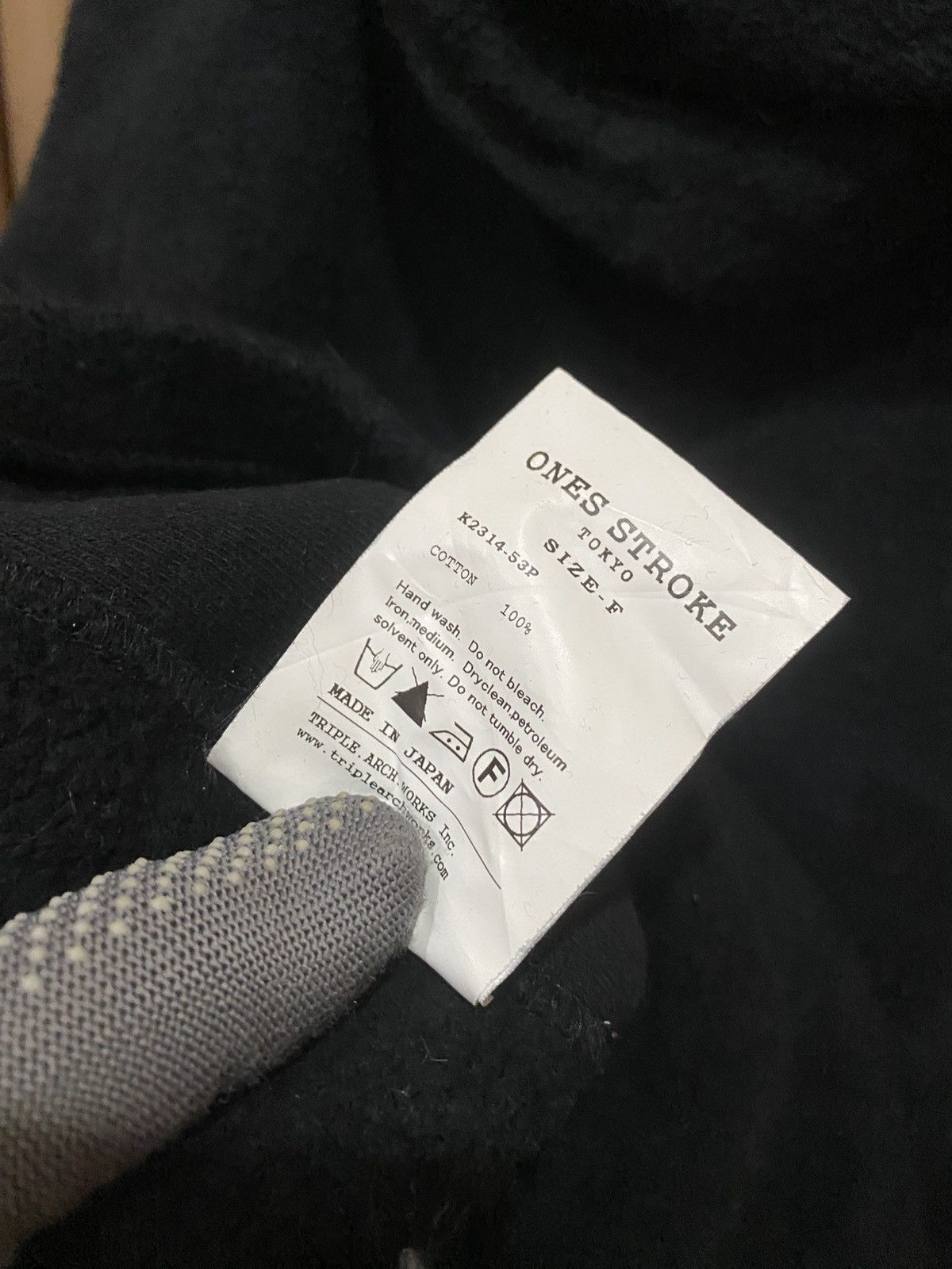 ONES STROKE ONES STROKE Made in Japan Black Fleece Hoodie – Minimalist Size US M / EU 48-50 / 2 - 5 Thumbnail