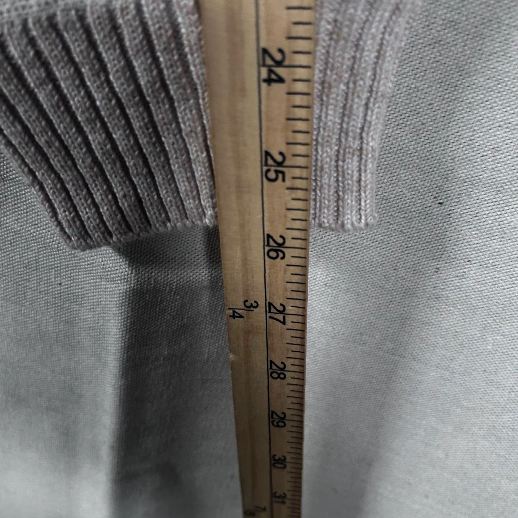 Vintage Yeokou Mens XXL Sweater Full Zip Mock Neck Beige Oatmeal Wool Cashmere Knit Heavyweight Lined Pockets Size US XXL / EU 58 / 5 - 6 Thumbnail