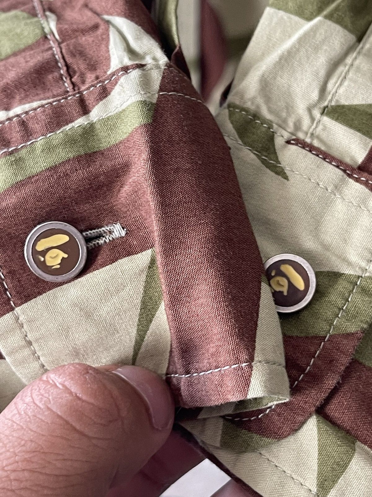 Bape OG Bape Tribal Camo Longsleeve Button Shirt Size US XL / EU 56 / 4 - 6 Thumbnail