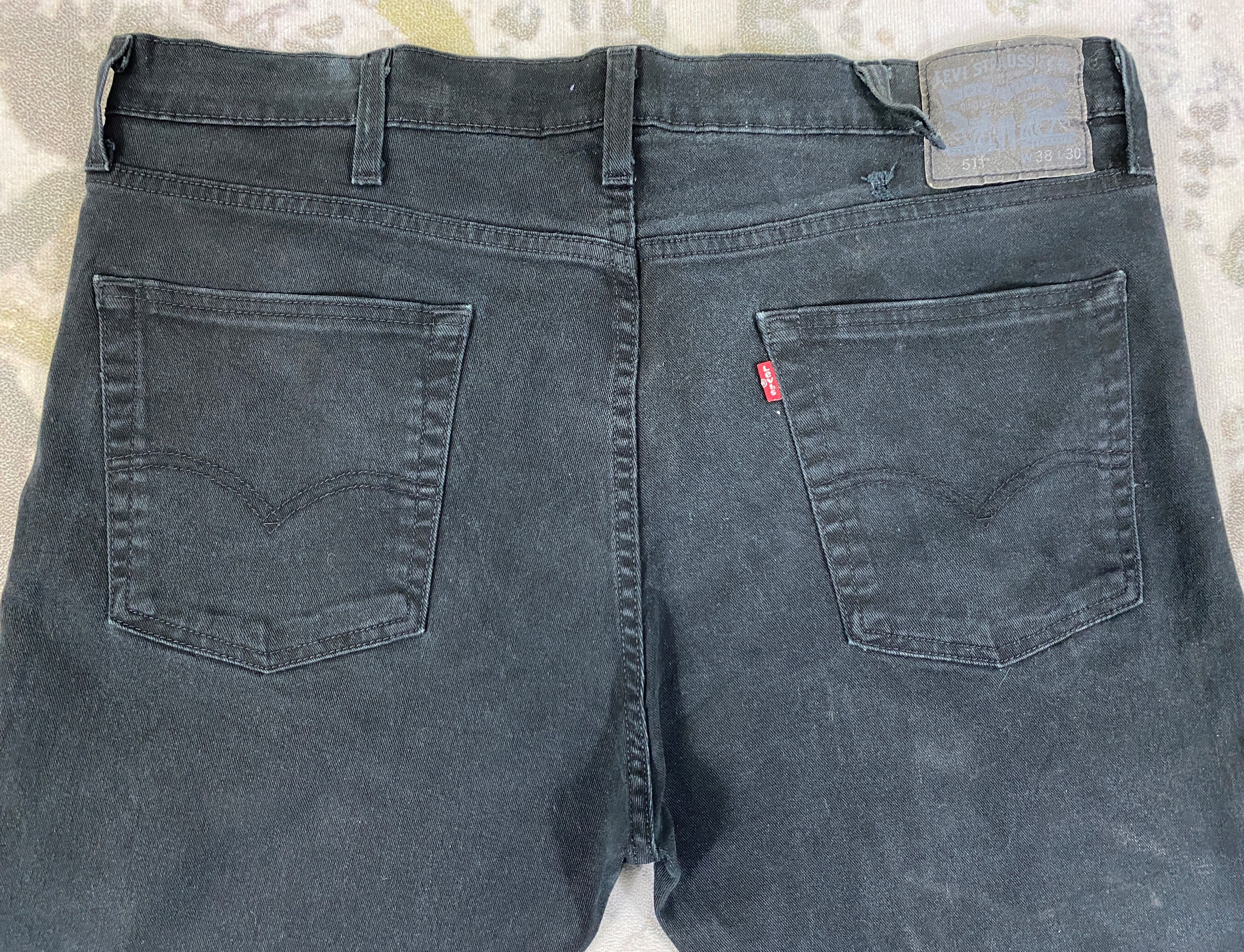 Levi's Black Vintage Levi's 513 Jeans 38x29.5 Denim -JN1471 Size US 38 / EU 54 - 4 Thumbnail