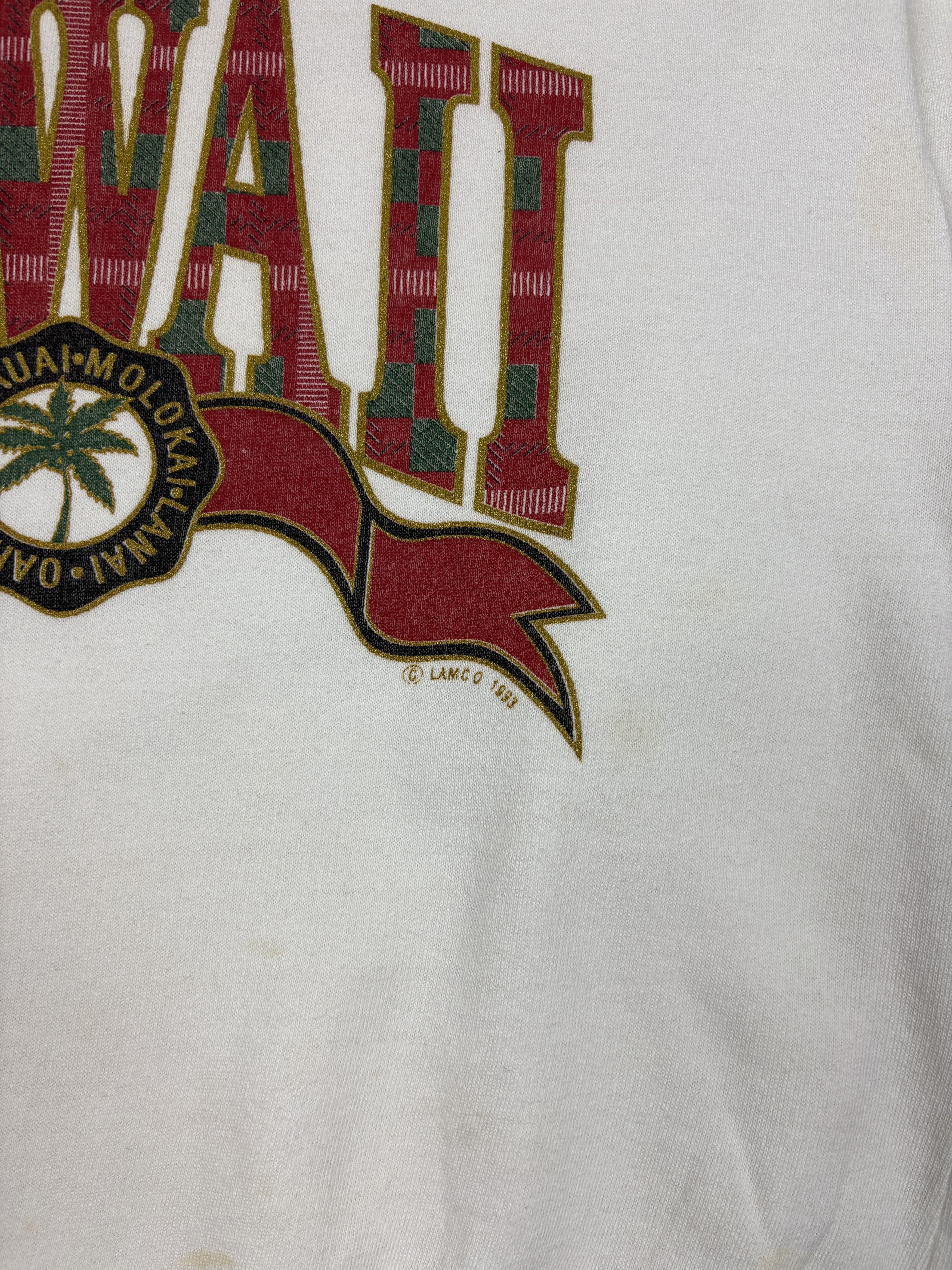 Vintage Vintage 1993 Hawaii Crewneck White & Red Size US XS / EU 42 / 0 - 2 Thumbnail
