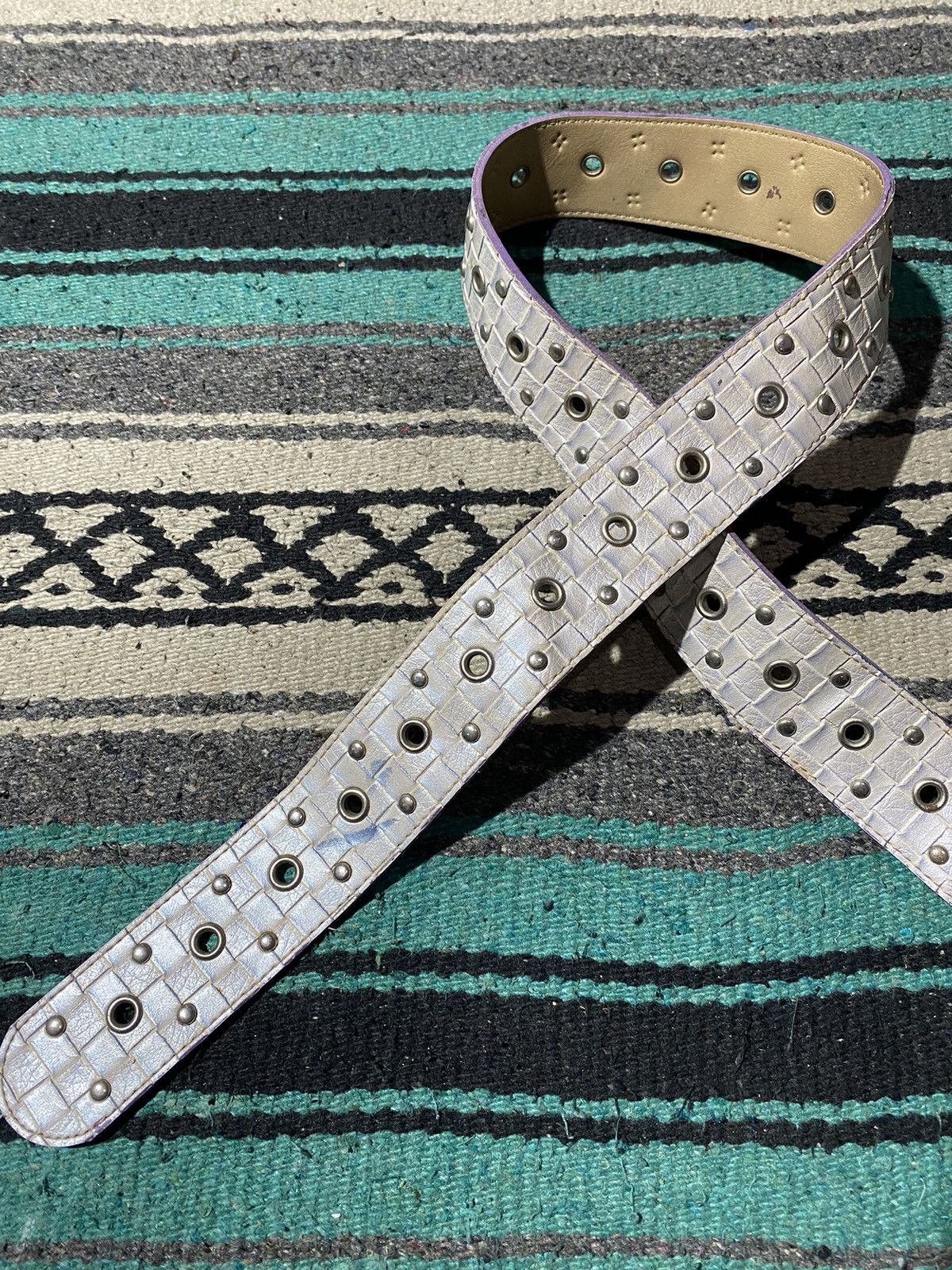 If Six Was Nine 2000s Unknown - Studded Pattern Belt Size ONE SIZE - 2 Thumbnail