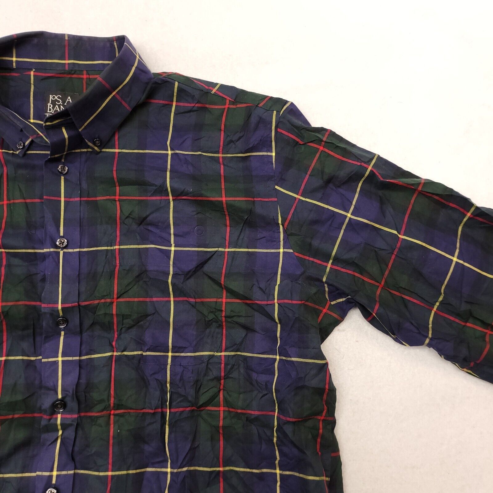 Jos. A. Bank Jos A Bank Windowpane Flannel Button Up Shirt Mens Size XL Size US XL / EU 56 / 4 - 5 Thumbnail