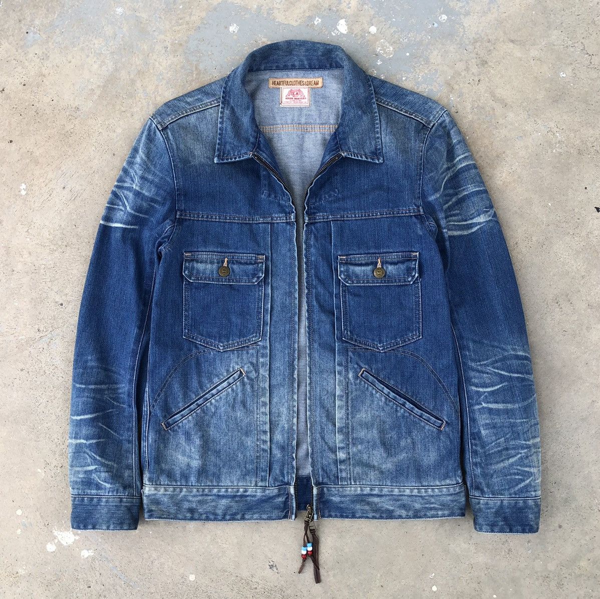 Vintage Kriff Mayer Denim Zipper Jacket Size US M / EU 48-50 / 2 - 1 Thumbnail