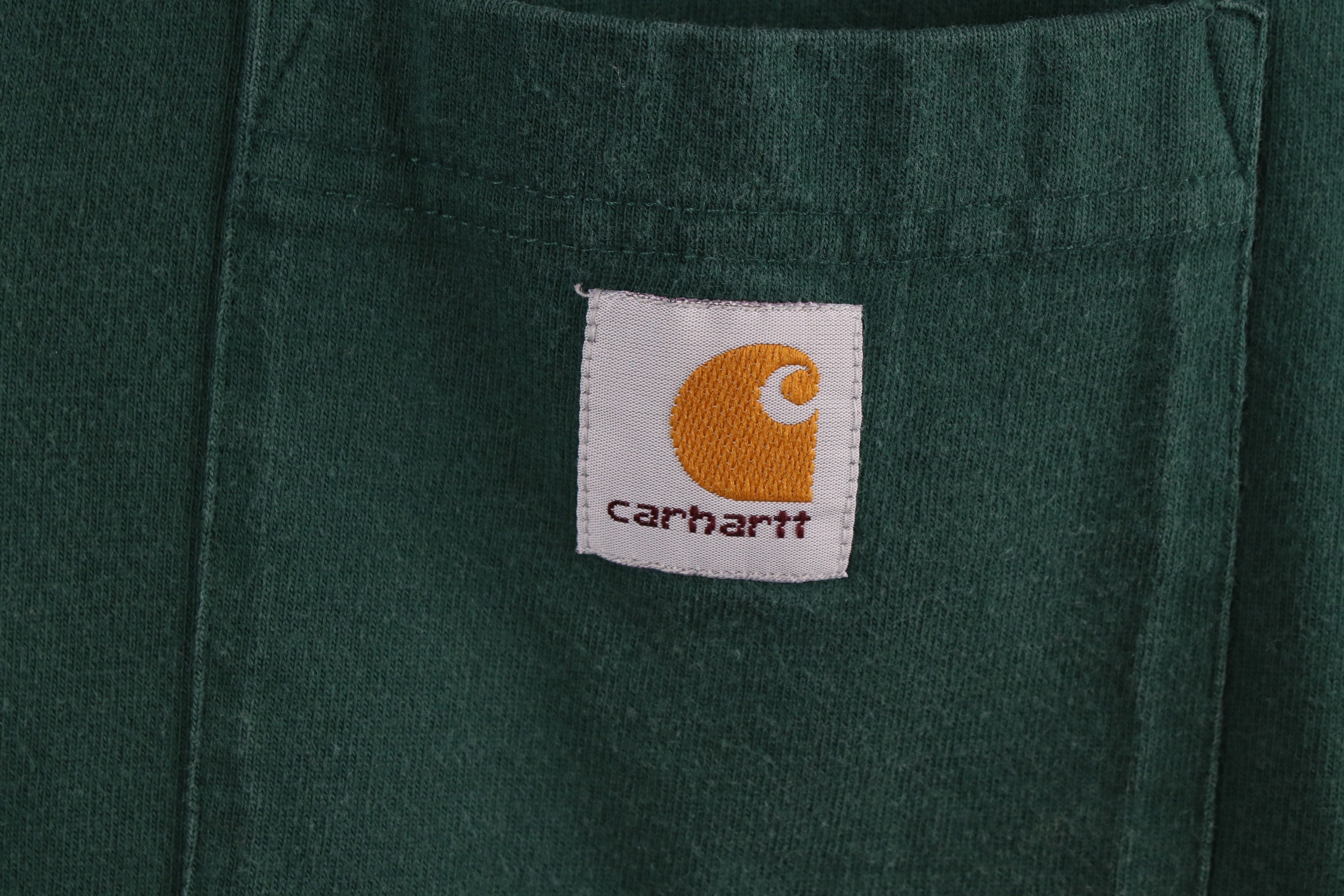 Carhartt × Vintage Vintage 90s Carhartt Spell Out Heavyweight Henley T-Shirt Size US XXL / EU 58 / 5 - 4 Thumbnail