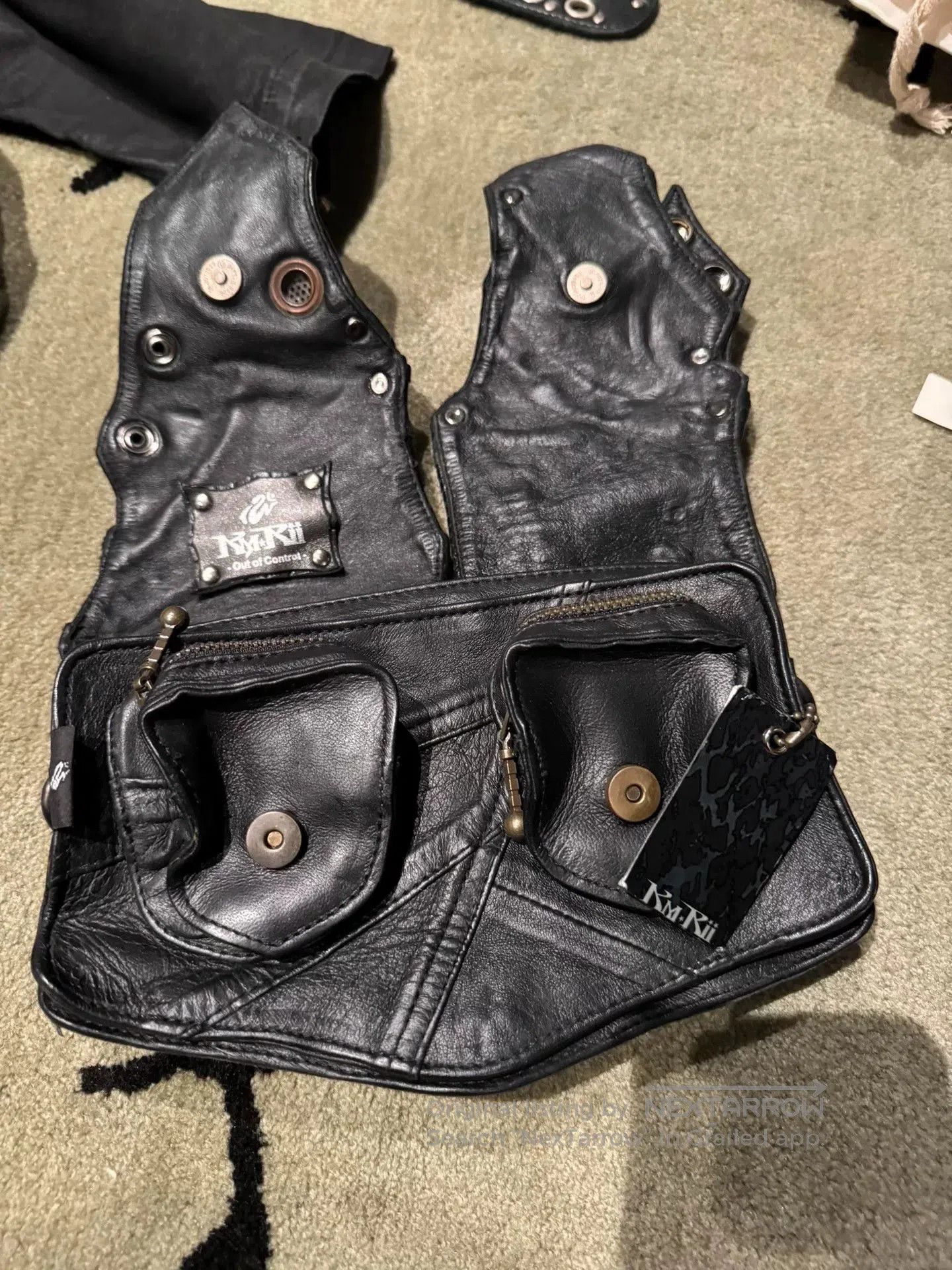 KMRii Kmrii Steampunk Leather Fanny Pack. Size ONE SIZE - 2 Thumbnail