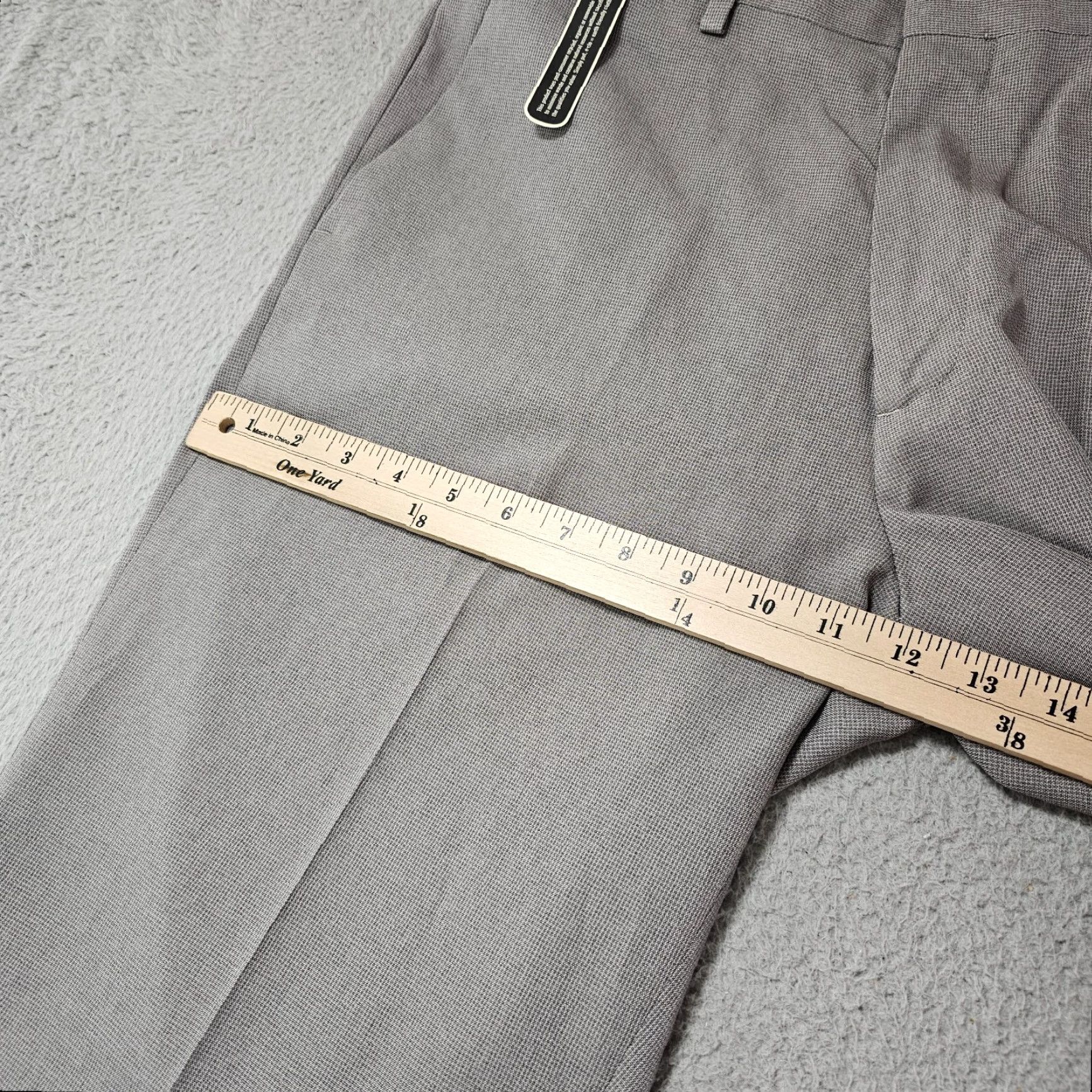 Haggar Haggar Dress Pants Mens 34x32 Grey Straight Fit Flat Front Comfort Waist Knit Polyester Slacks Regular Size US 34 / EU 50 - 5 Thumbnail