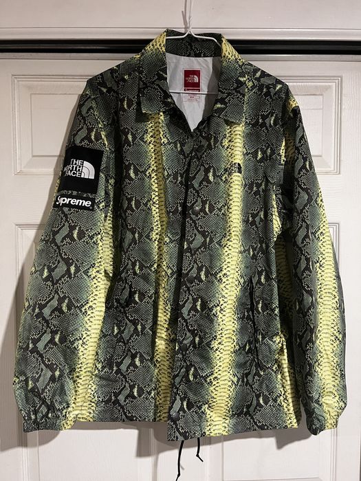 Supreme Supreme X TNF Snakeskin Taped Seam Coaches Jacket | Grailed