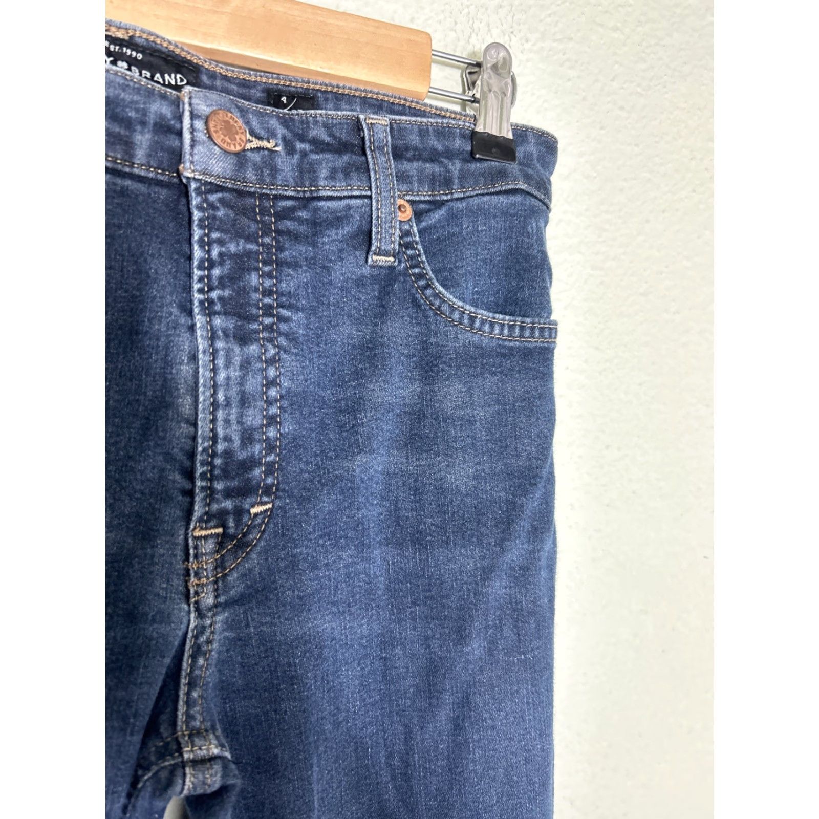 Lucky Brand VINTAGE Lucky Brand Bridgette Skinny Jeans Dark Wash Womens Size 4 Raw Hem Blue 90s Mens Womens Girls Size 27" / US 4 / IT 40 - 5 Thumbnail