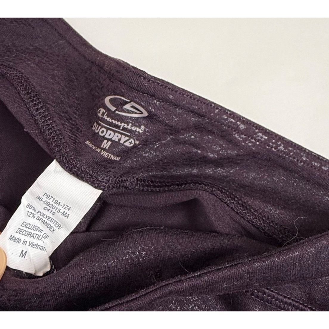 Champion Champion Duo-Dry Women's Purple Foil Athletic Leggings Size Size 30" / US 8 / IT 44 - 2 Thumbnail