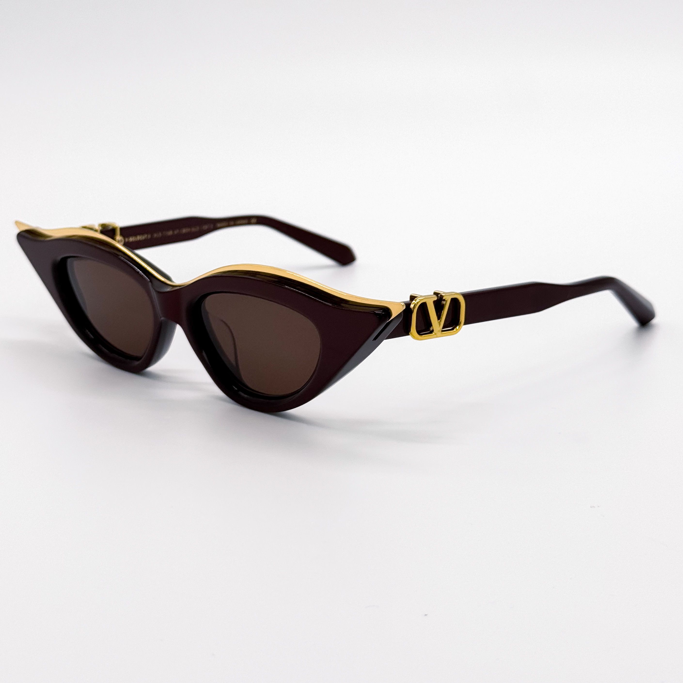 Valentino NEW VALENTINO V-GOLDCUT VLS-114B BORDEAUX CAT EYE SUNGLASSES Size ONE SIZE - 9 Thumbnail