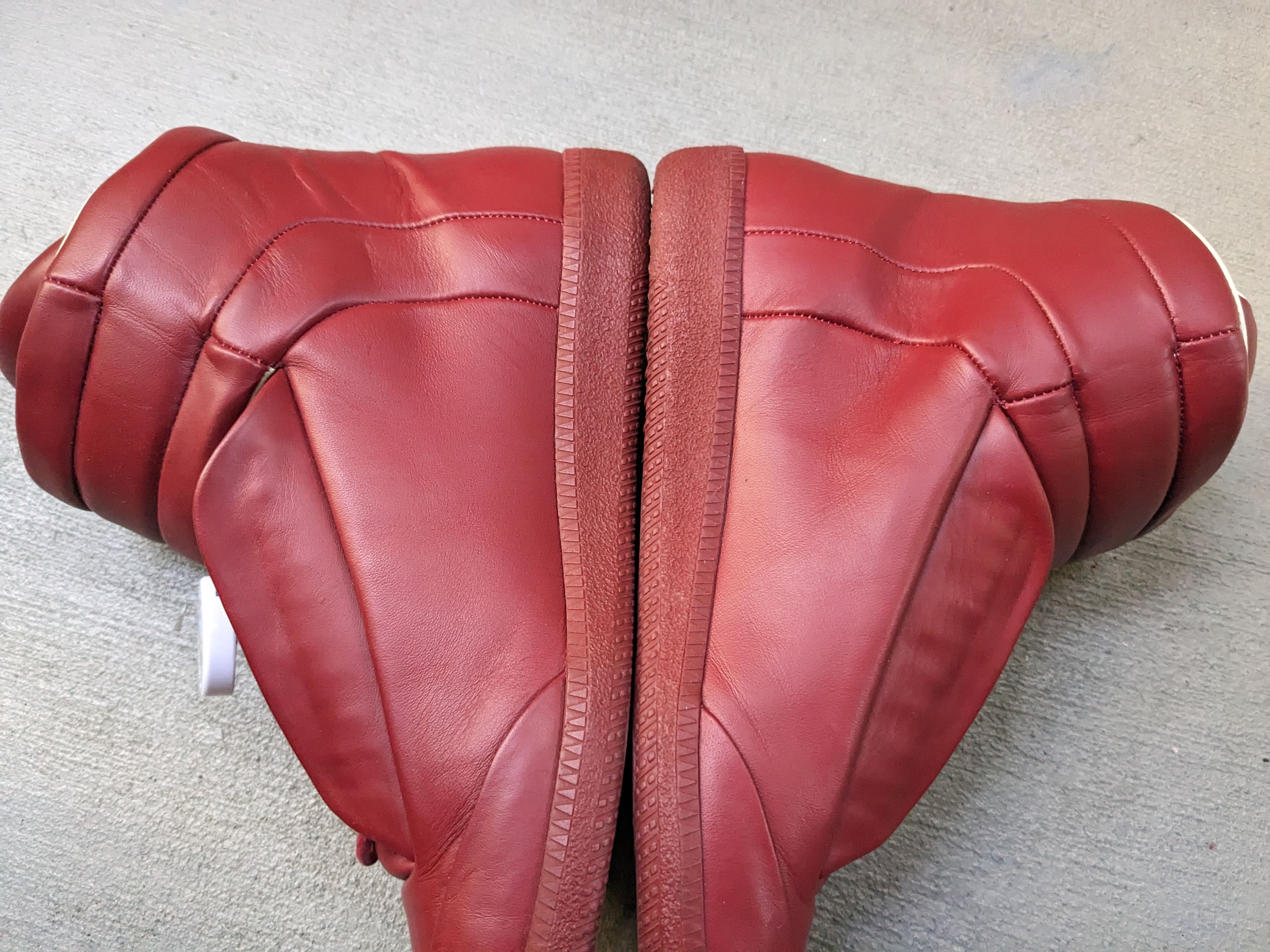 Maison Margiela Maison Margiela Future 9 Red Leather High Tops Size US 9 / EU 42 - 11 Thumbnail