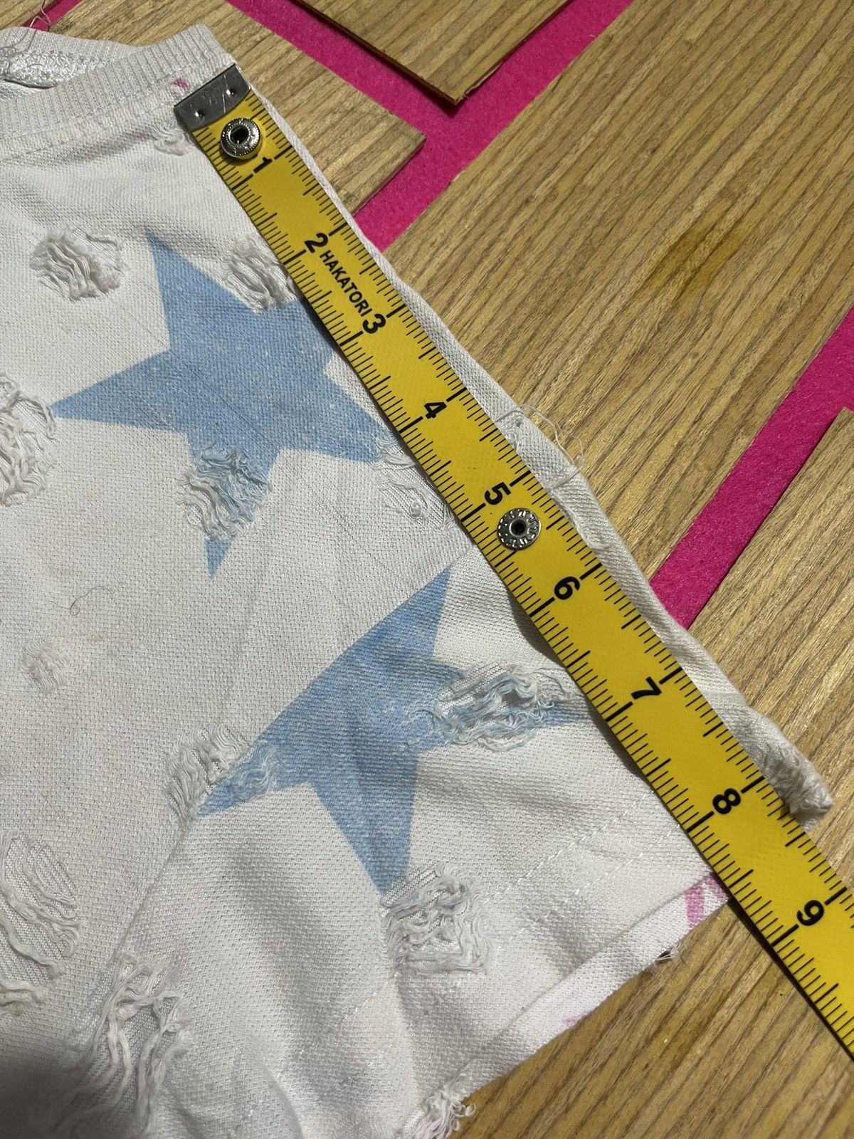 If Six Was Nine ifsixwasnine Y2K short sleeve t-shirt with torn star pattern Size M / US 6-8 / IT 42-44 - 7 Thumbnail