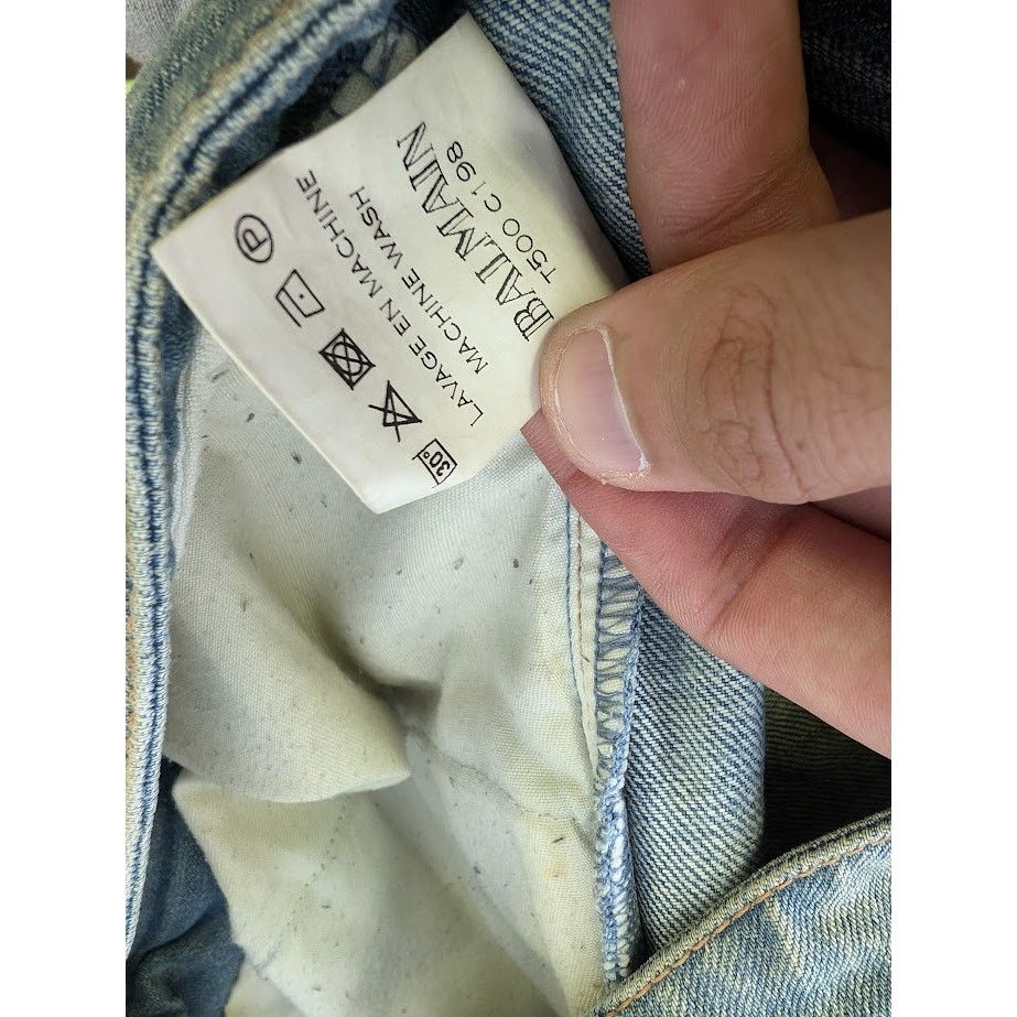 Balmain o1rbi21 Biker Jeans in Blue Size US 30 / EU 46 - 6 Thumbnail
