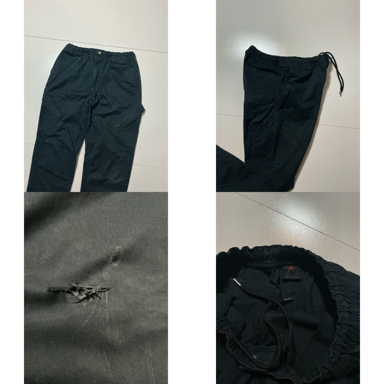 Jordan Brand VINTAGE Air Jordan Nike Essential Chicago Black Cargo Utility Trouser Pants Mens L Size US 33 - 8 Thumbnail