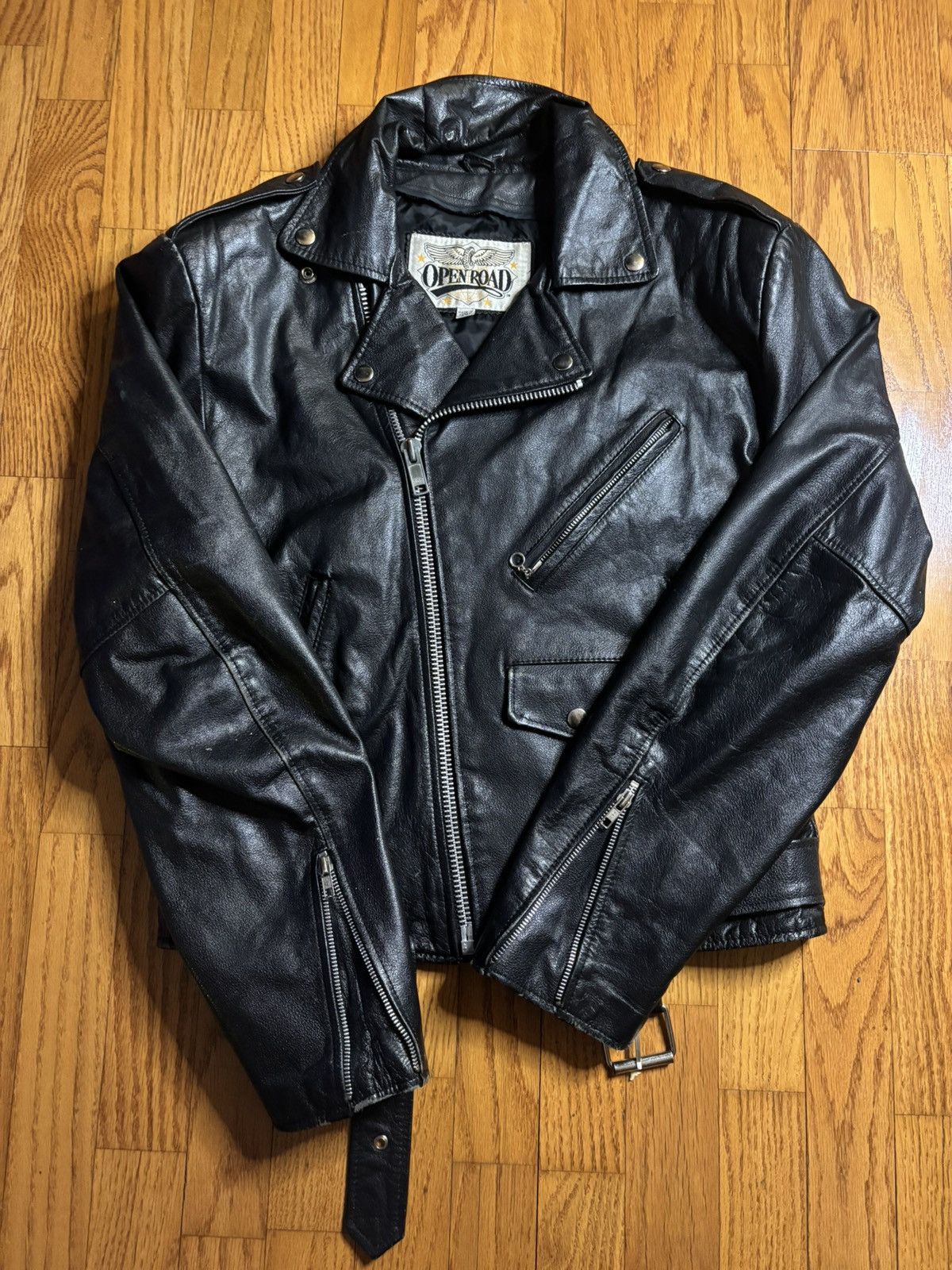 Leather Open Road Hand-Painted Leather Biker Jacket Size US M / EU 48-50 / 2 - 2 Thumbnail