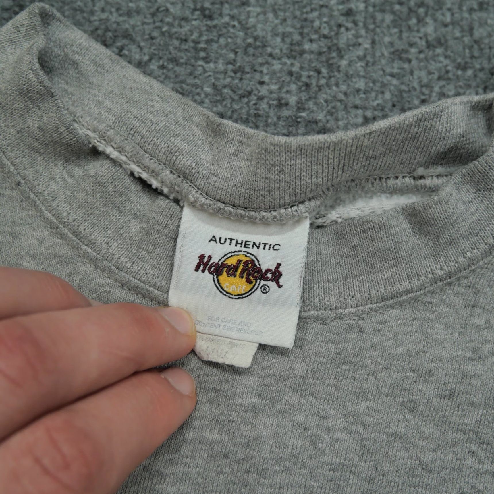 Hard Rock Cafe VINTAGE Hard Rock Cafe Sweatshirt Adult Small Grey 90s Y2K Logo Crew Neck Long Sleeve Cotton Polyester Fleece Size US S / EU 44-46 / 1 - 7 Thumbnail