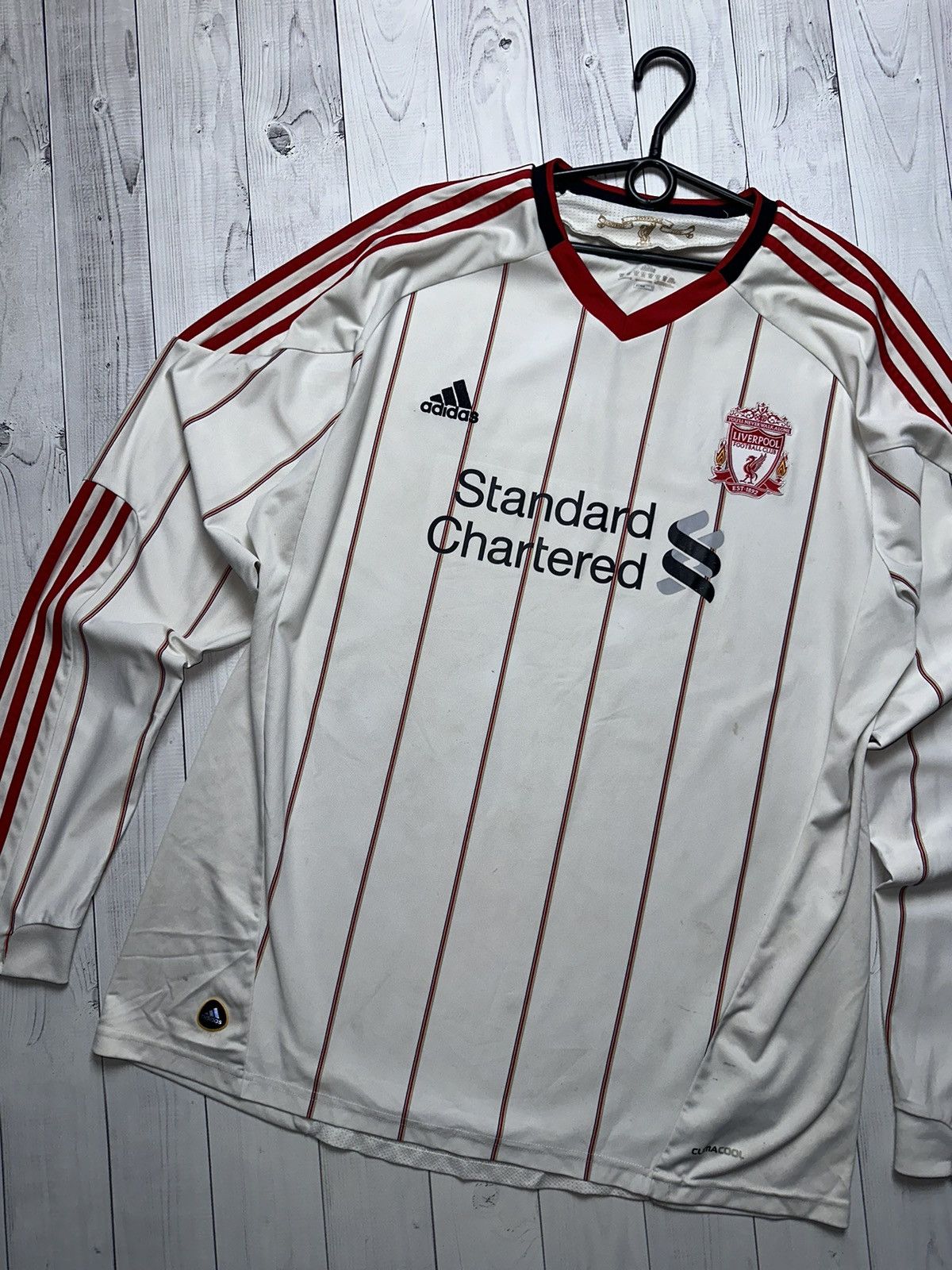 Adidas × Vintage Vintage adidas Liverpool soccer jersey long sleeve away rare Size US XXL / EU 58 / 5 - 2 Thumbnail
