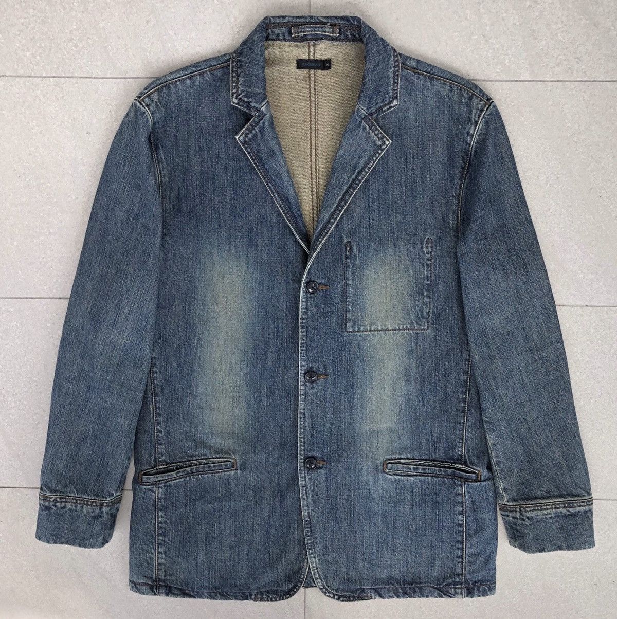 Japanese Brand Vintage Rageblue Mens Denim Jacket / Blazer Size US XL / EU 56 / 4 - 1 Thumbnail