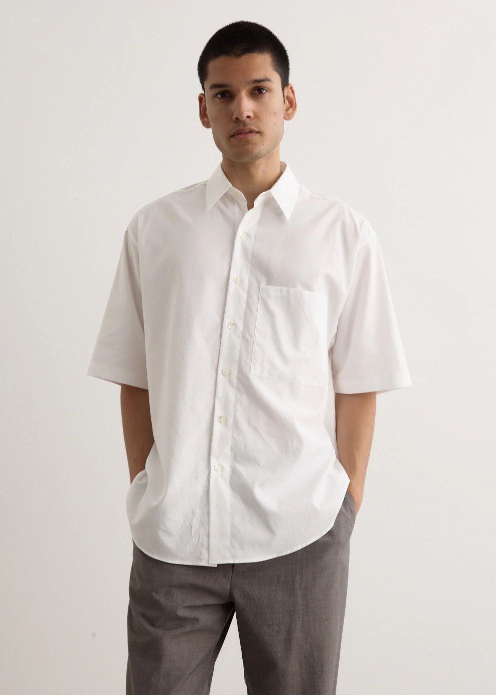 Auralee Auralee White Washed Finx Twill Shirt - Large/4 Size US L / EU 52-54 / 3 - 2 Thumbnail