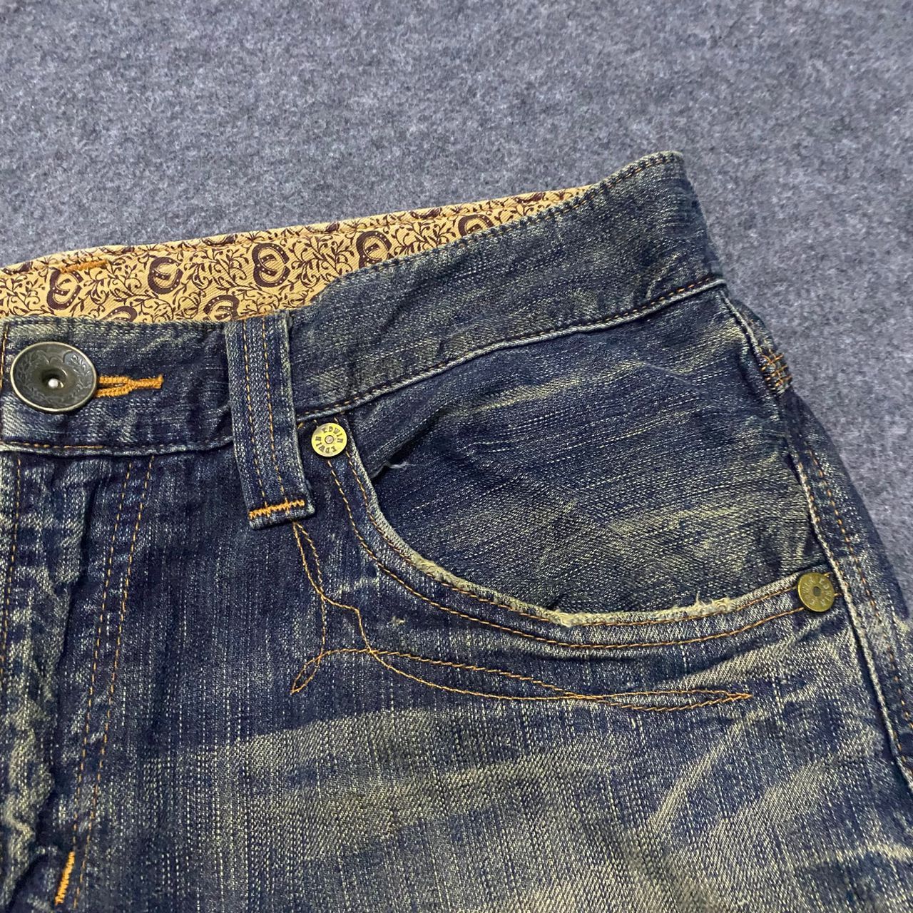 Edwin 💥Best Offer💥Vintage Edwin Blue Trip Distressed Denim Size US 36 / EU 52 - 9 Thumbnail