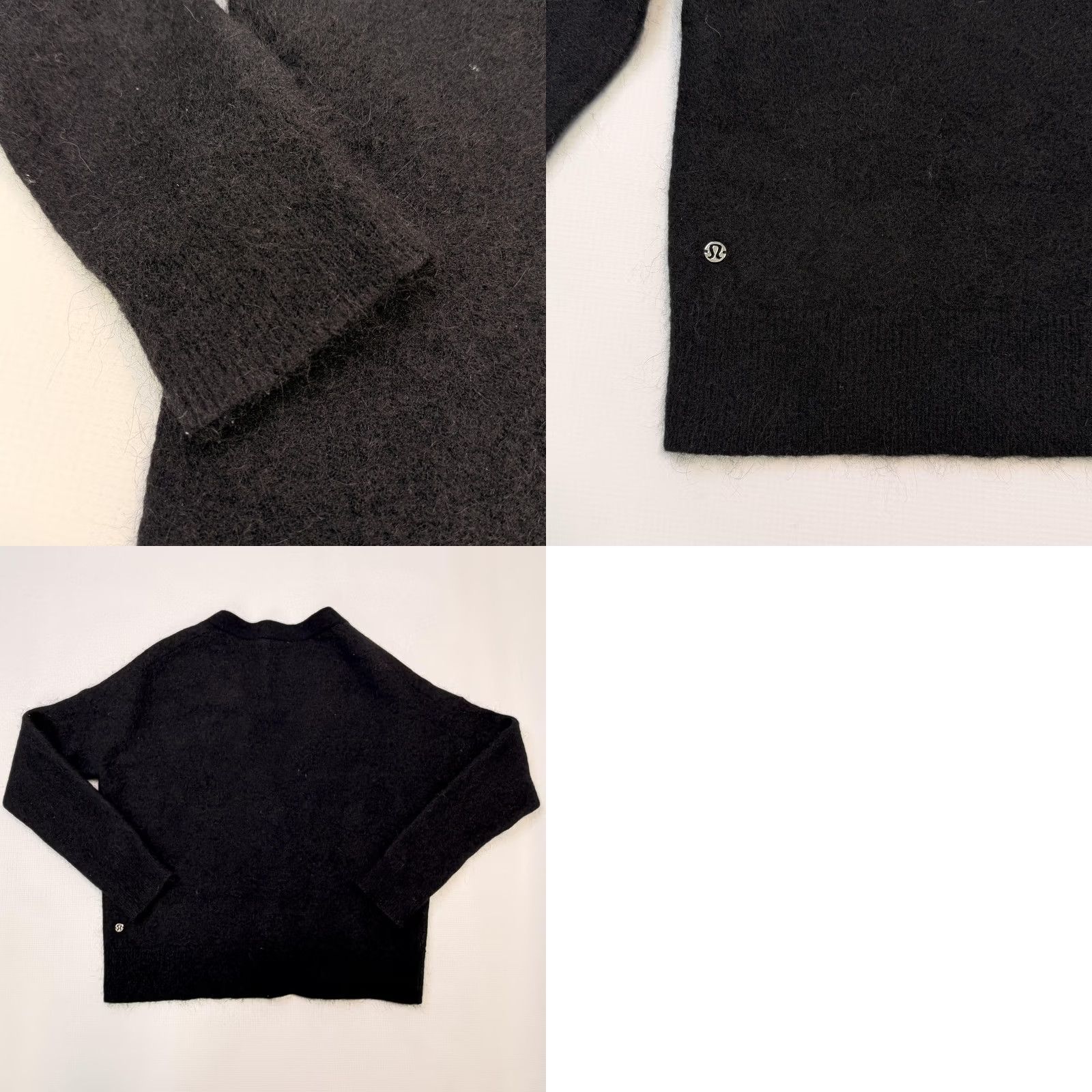Vintage Lululemon Cardigan Sweater Womens L Black V-Neck Knit Button Front Extra-Slim Knit Stretch Vintage No Size L / US 10 / IT 46 - 8 Thumbnail