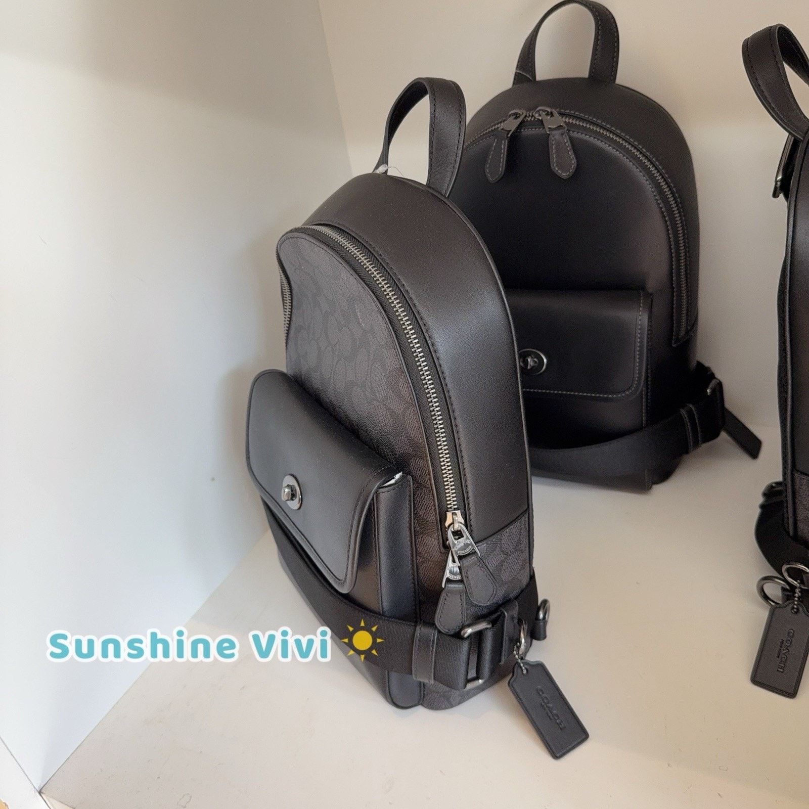 Coach NWT Coach Turnlock Sling Pack CAJ92 Gunmetal/Charcoal/Black Size ONE SIZE - 4 Thumbnail