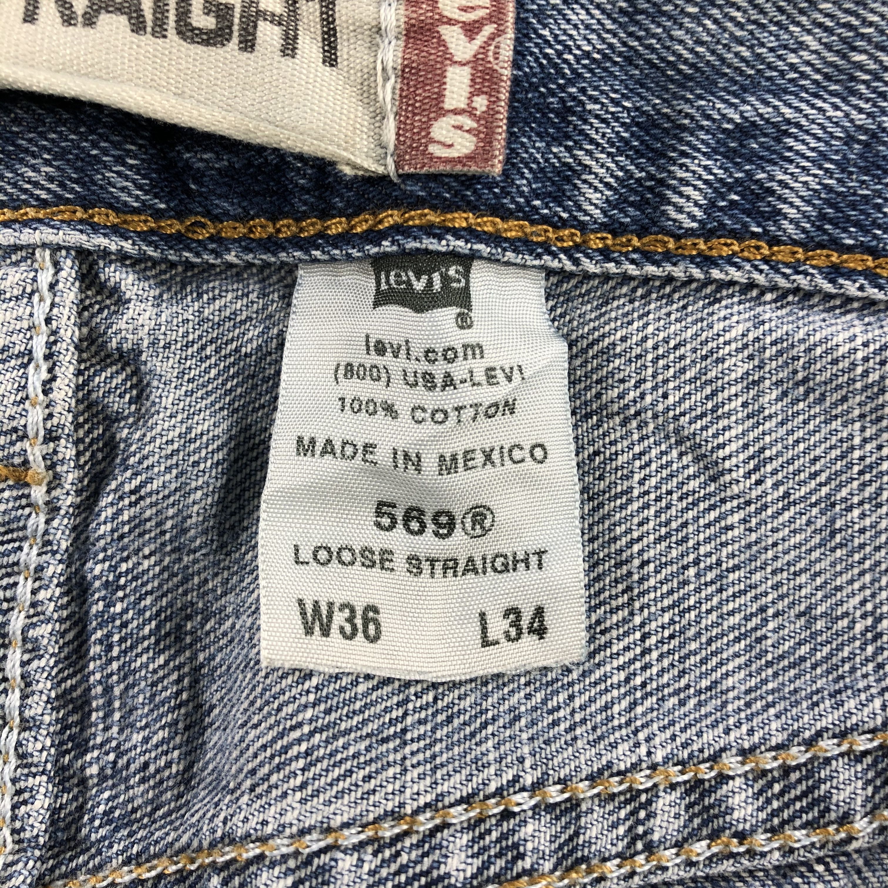 Levi's Vintage Blue Wash Levis 569 Jeans-J2237 Size US 36 / EU 52 - 12 Thumbnail