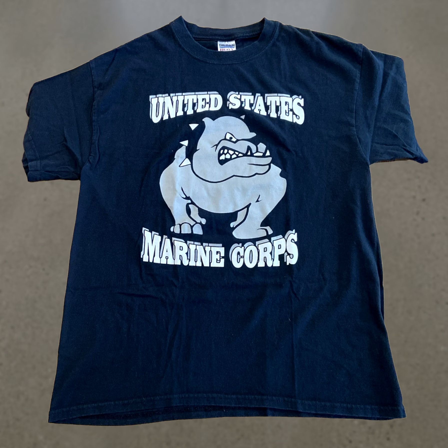Anvil VINTAGE US Marine Bulldogs T-Shirt Made in USA Avil Size Large Blue Men's Anvil Graphic Tee 1990s Short Sleeve Cotton Regular Size US L / EU 52-54 / 3 - 1 Thumbnail
