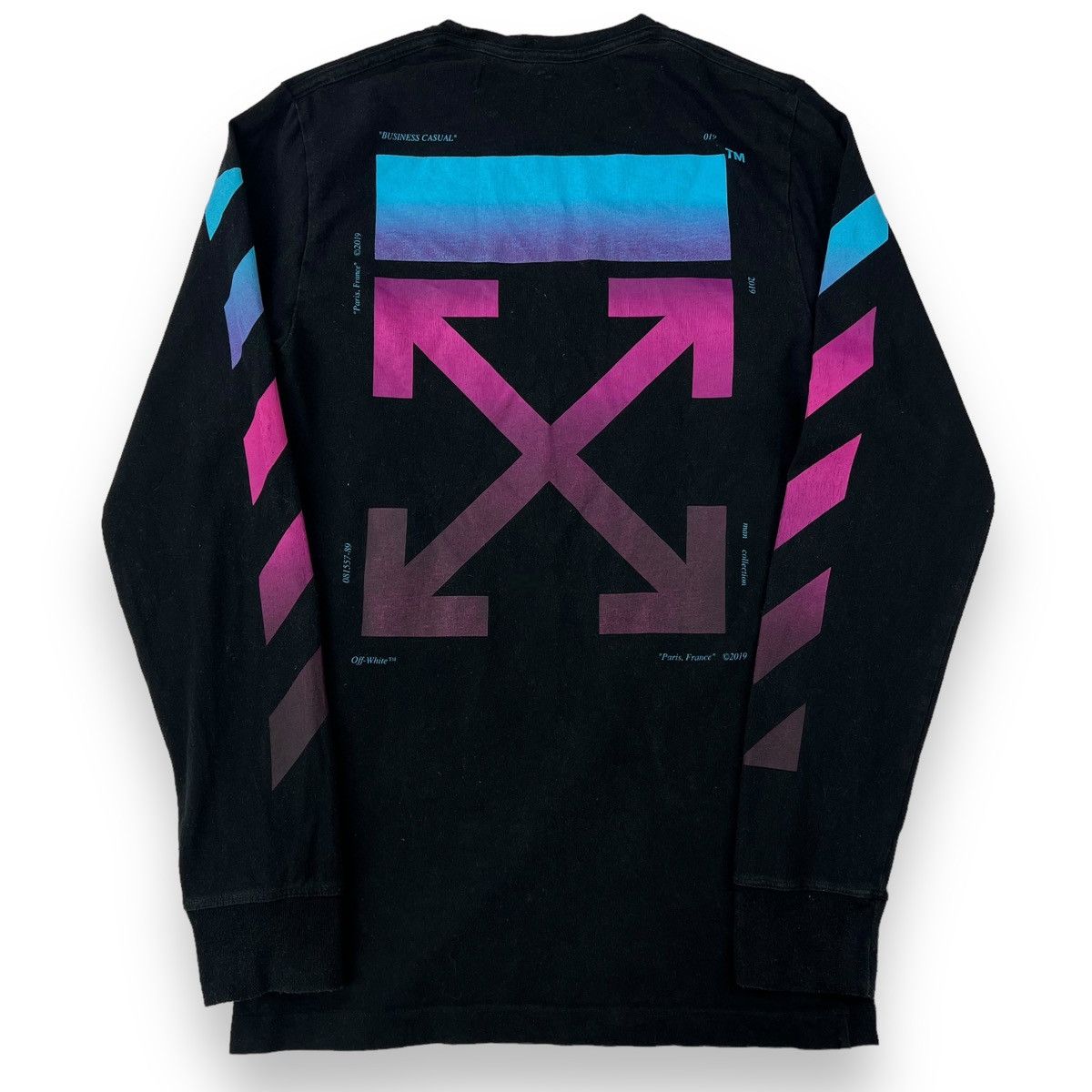 Off-White Off-White Gradient Arrows Black Long Sleeve T Shirt Size US XS / EU 42 / 0 - 4 Thumbnail