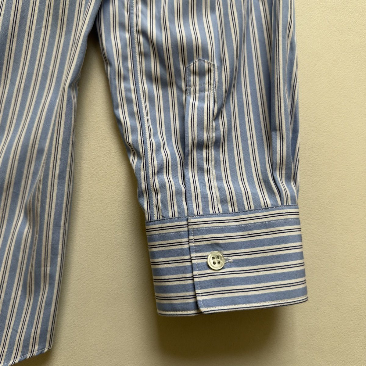 Comme des Garcons Blue/White Striped Cotton Shirt Size US M / EU 48-50 / 2 - 14 Thumbnail