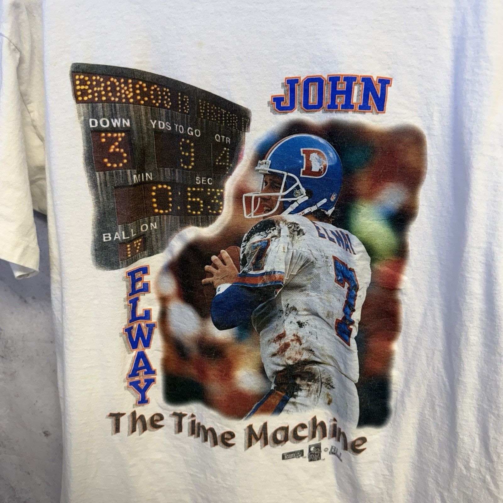 Vintage Vintage 90s John Elway Denver Broncos T Shirt Mens XL Size US XL / EU 56 / 4 - 4 Thumbnail